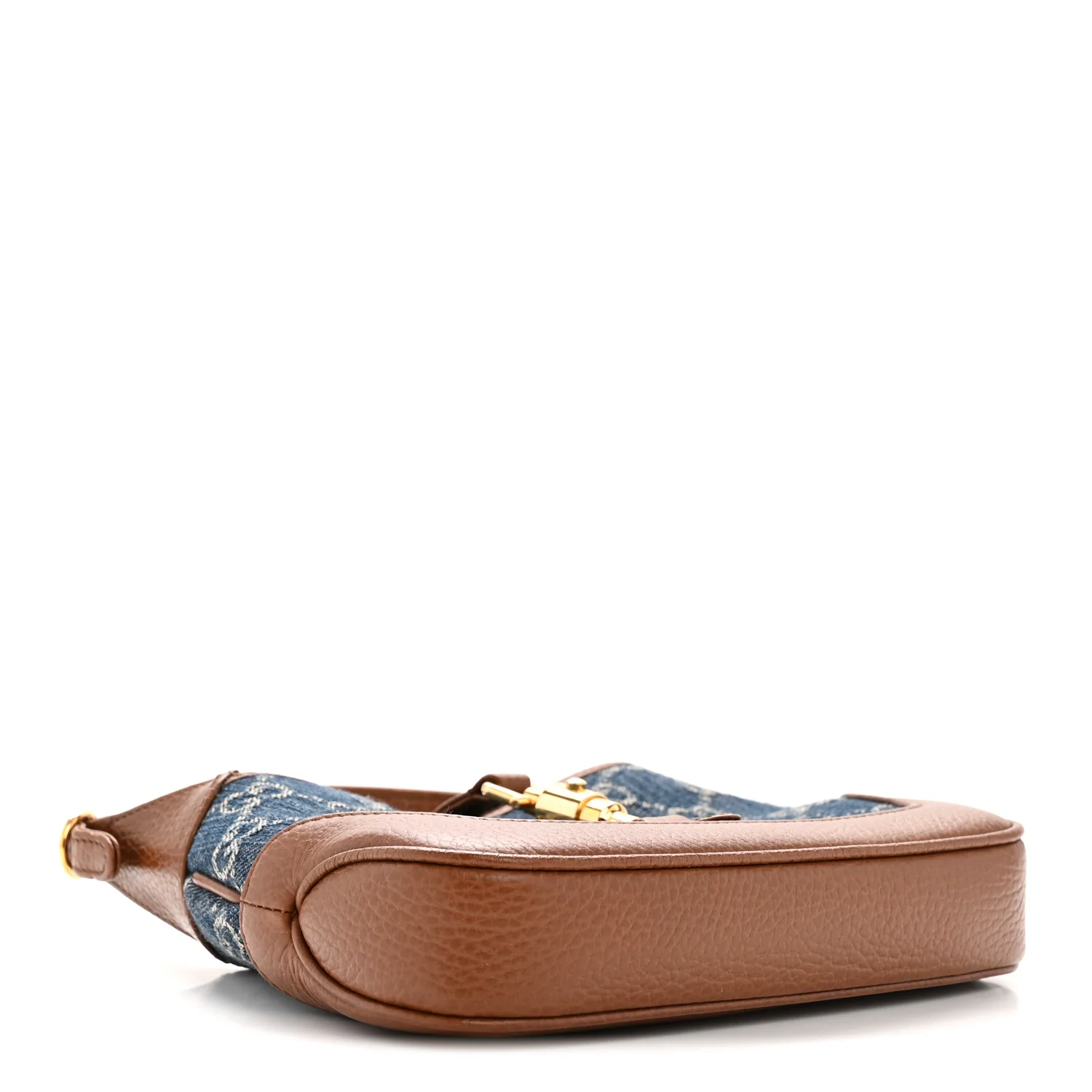 New Denim GG Monogram Calfskin Mini Jackie 1961 Hobo Blue Tea Cuir - Top Club