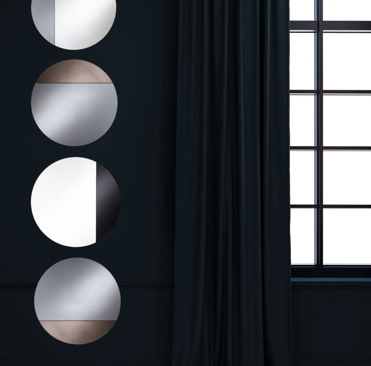 Luxury mirror bronze Ø 58 cm - designer furniture & accessories