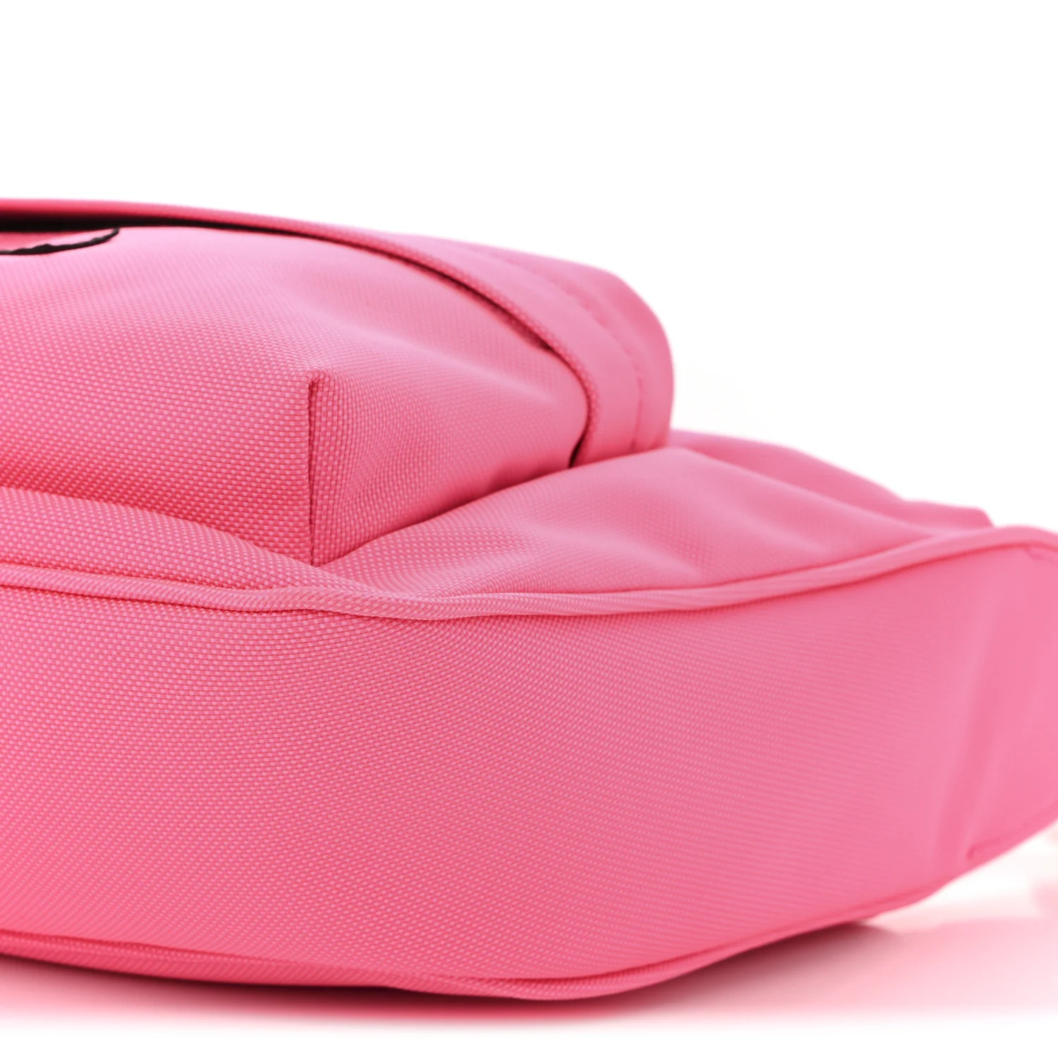 Recycled Sport Nylon Chain Logo Medium Raver Bag Fluo Pink Black - Top Club