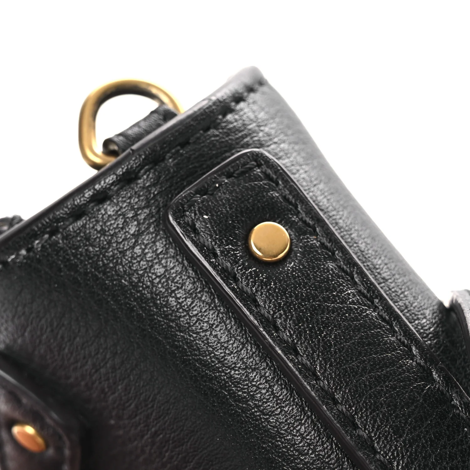 Calfskin Small Nile Bracelet Minaudiere Bag Black - Top Club