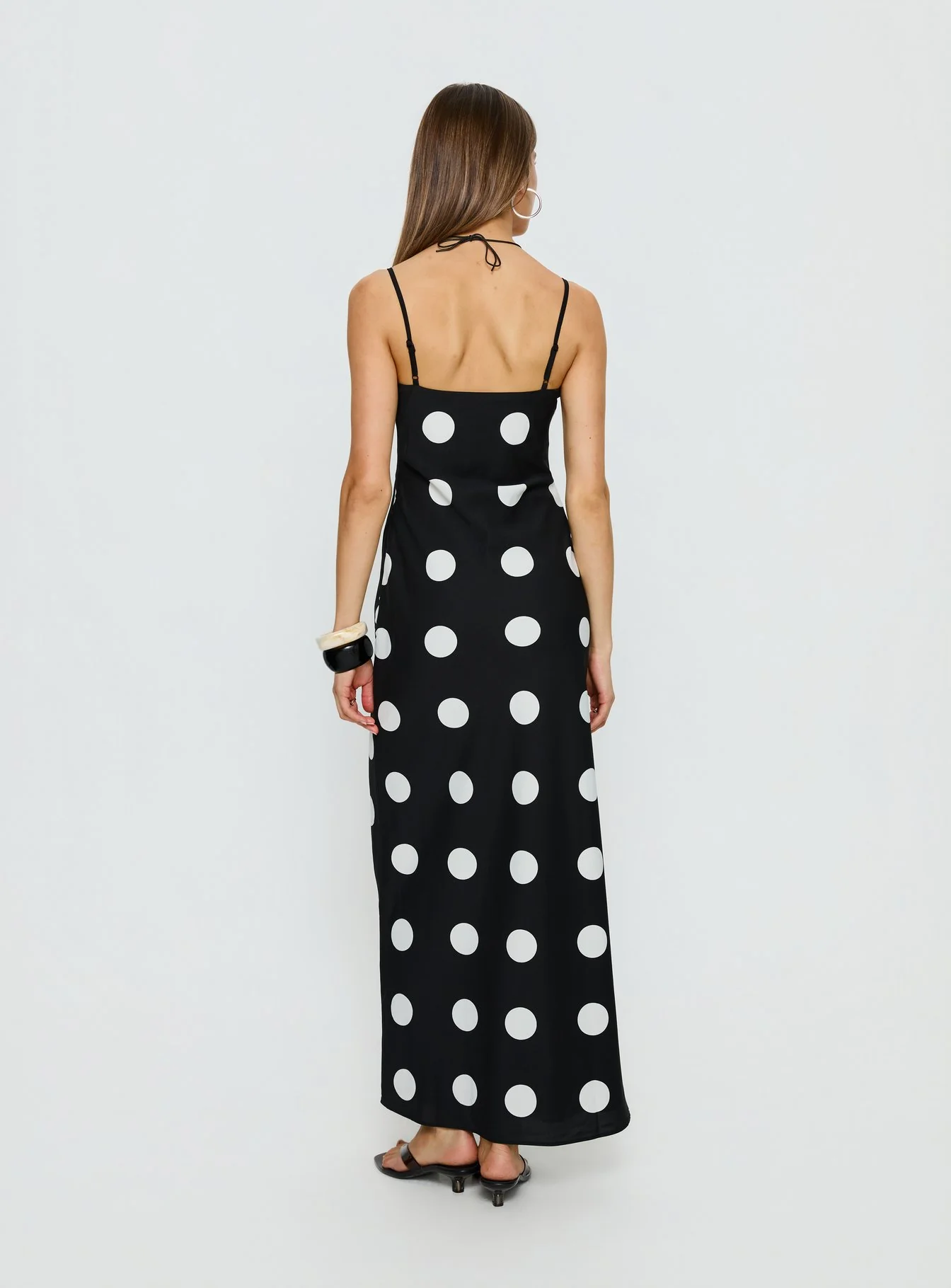 Avienna Maxi Dress Black Polka Dot