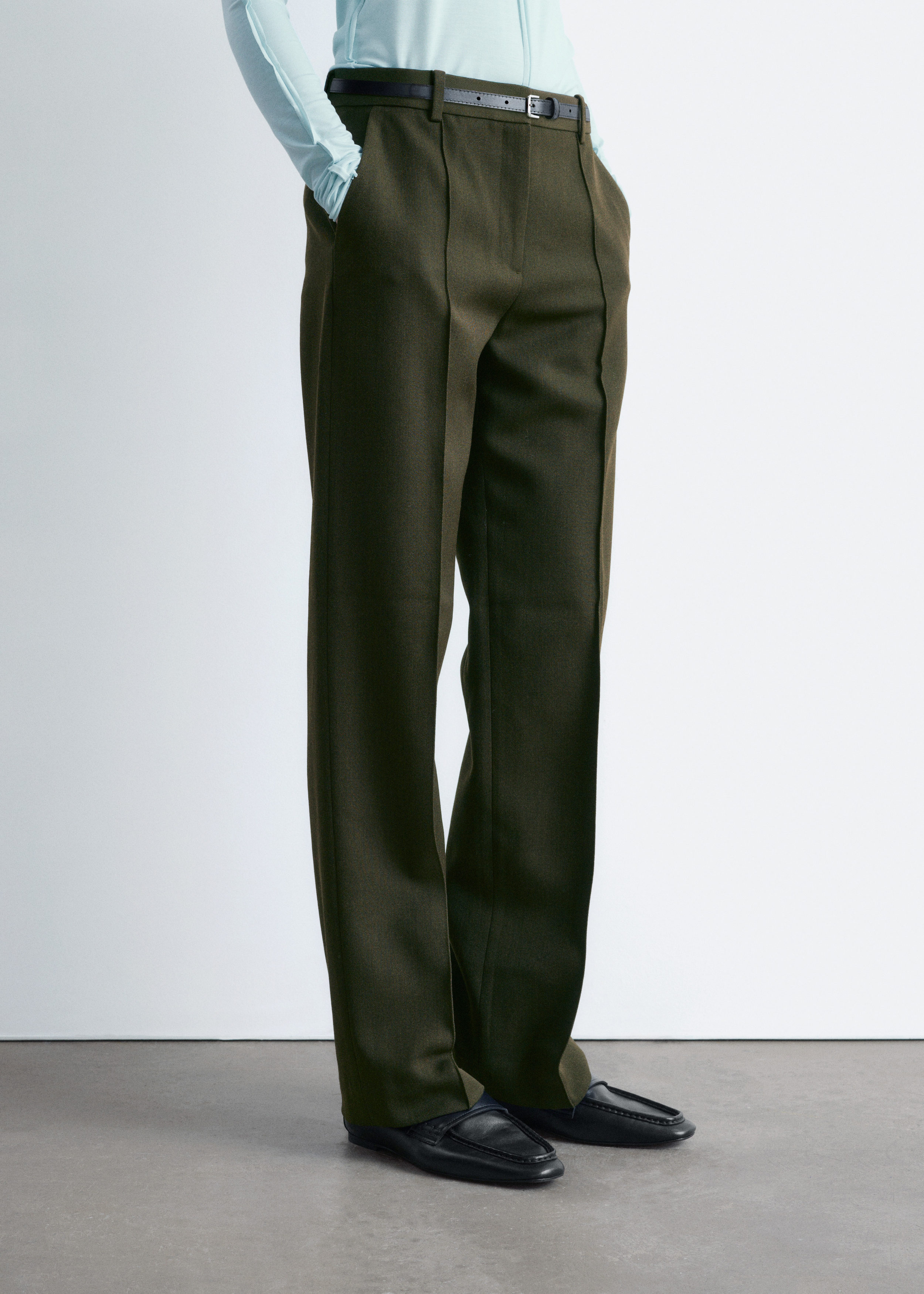 & Other Stories WOOL-BLEND TAILORED TROUSERS