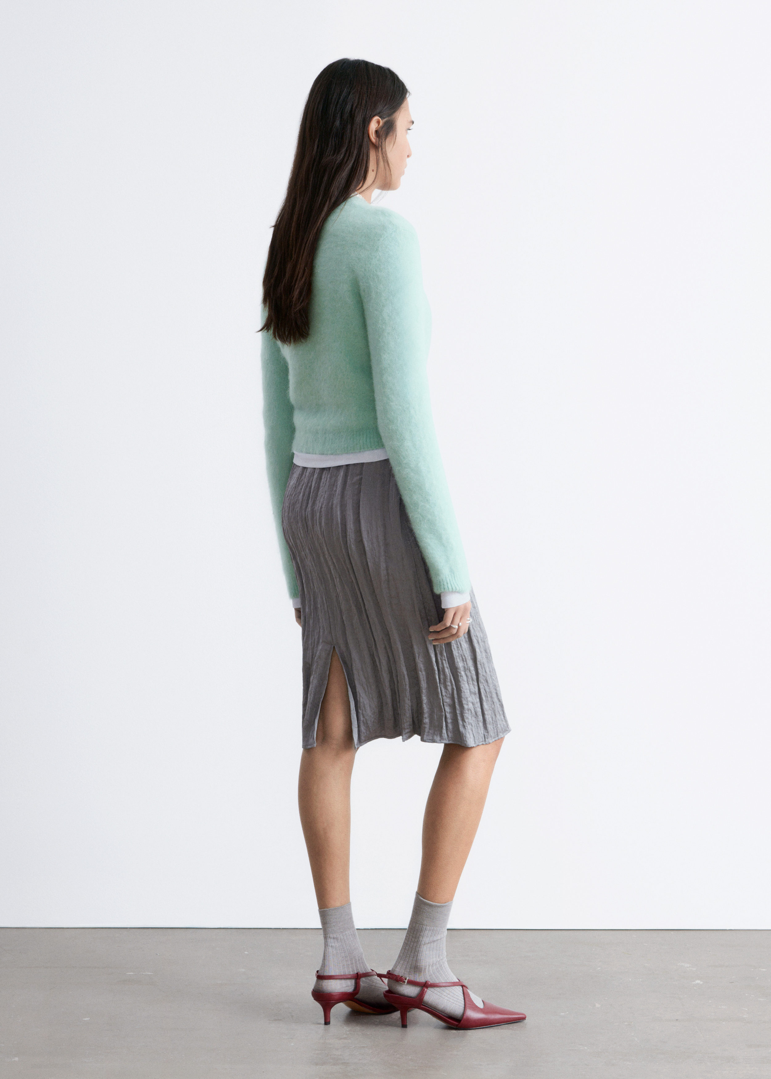 & Other Stories MOHAIR-BLEND BRUSHED CARDIGAN