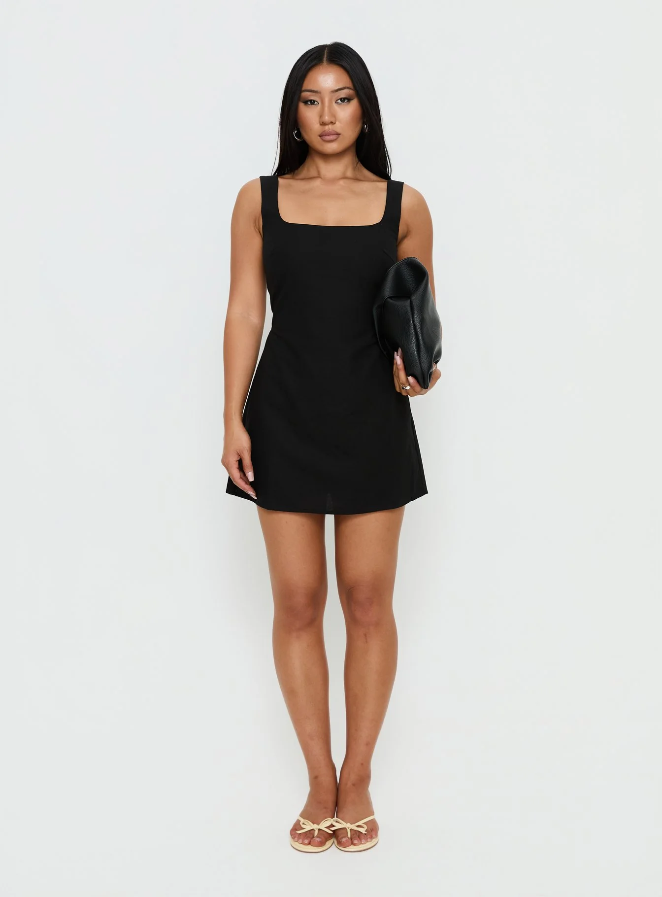 Devinn Square Neck Playsuit Black