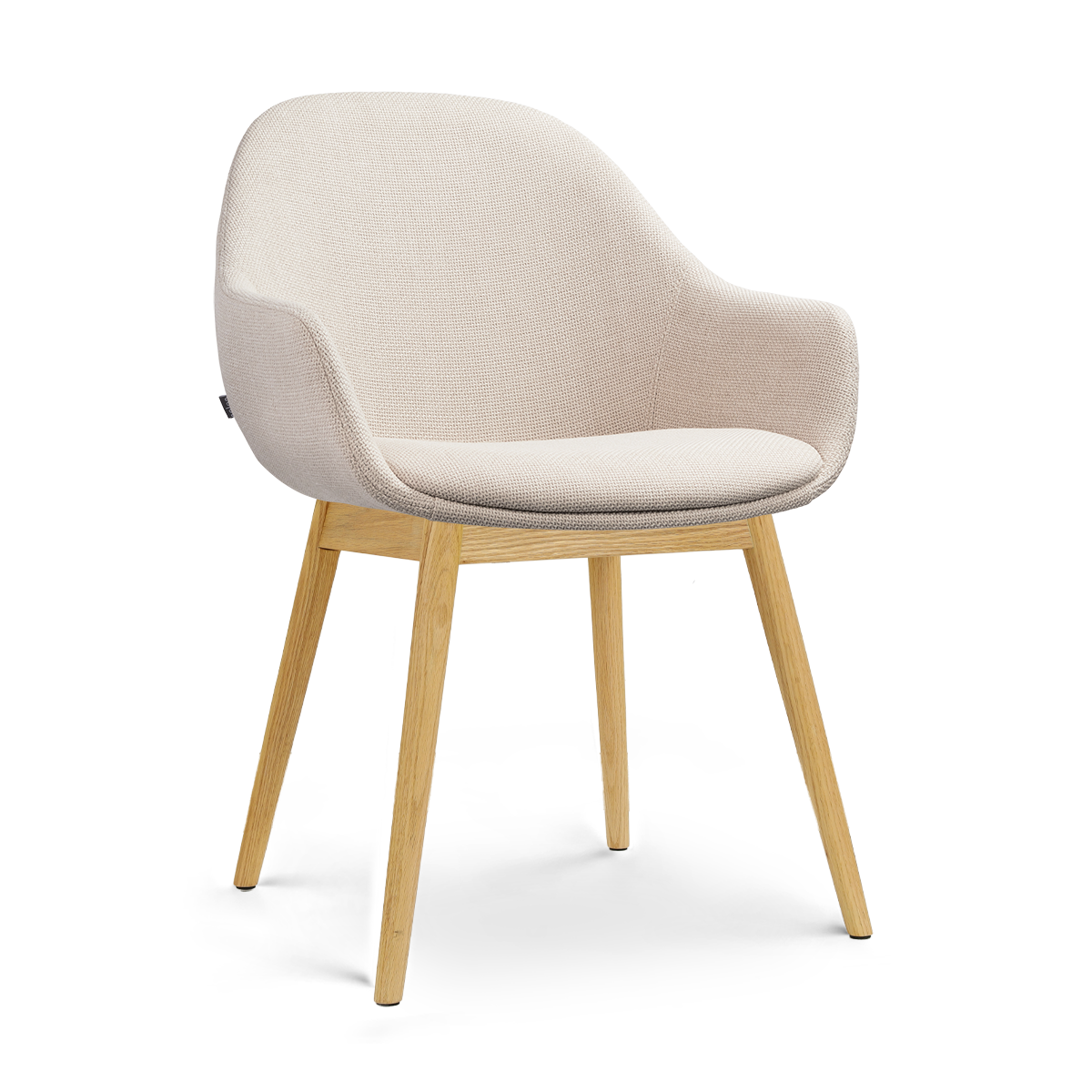 Eetkamerstoel Nio-Mae houten onderstel beige beige