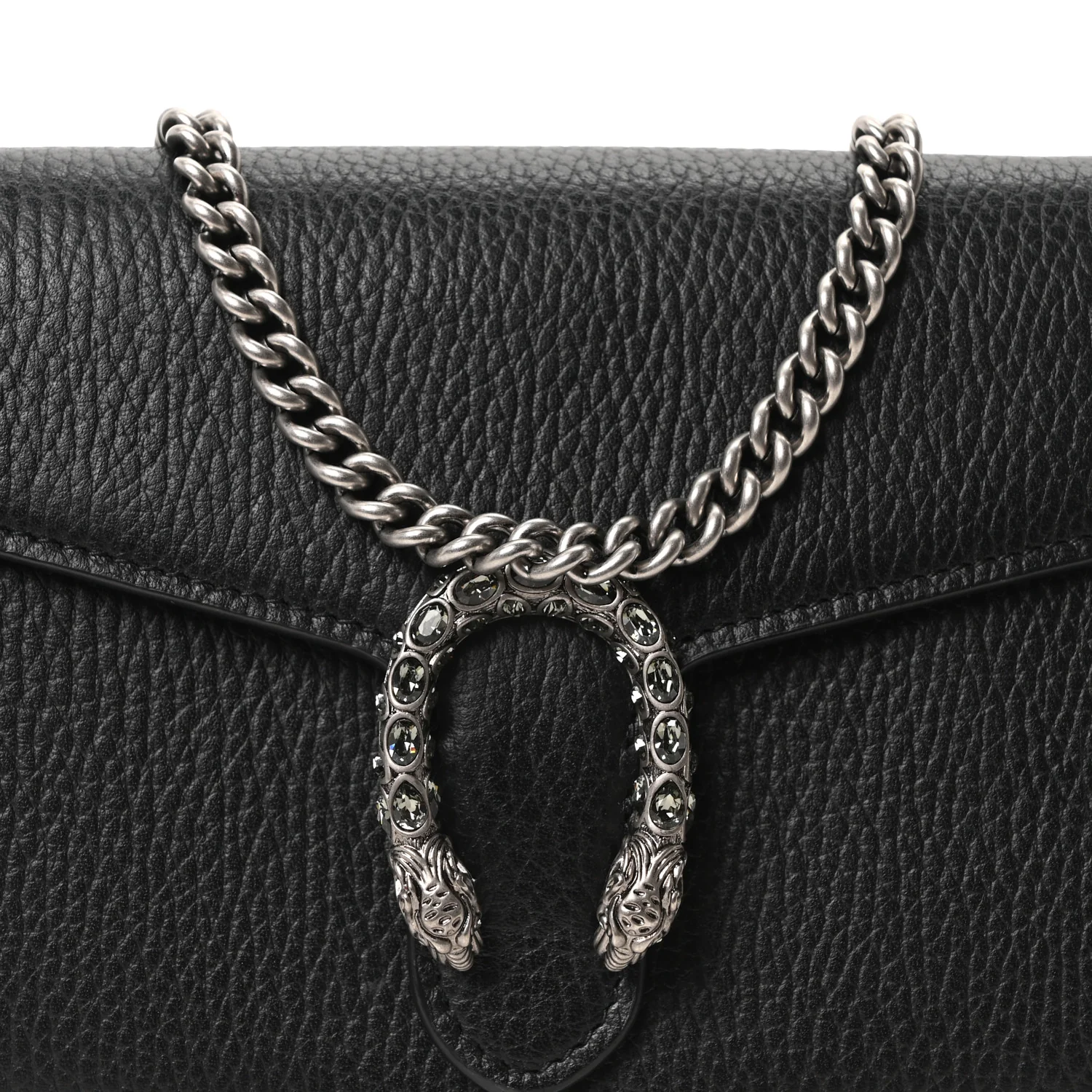 Calfskin Mini Dionysus Chain Wallet Black - Top Club