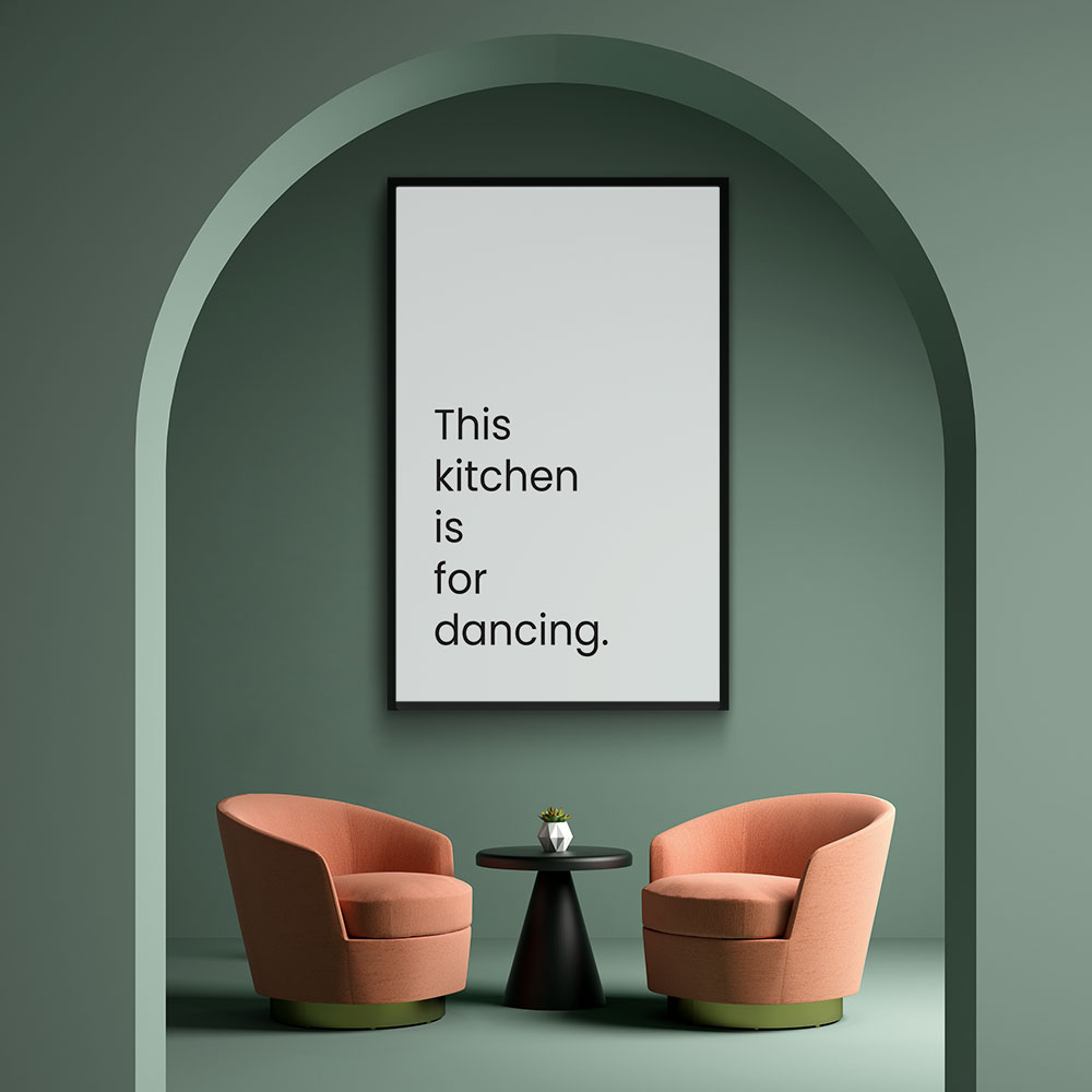 Walljar plexiglas schilderij - This Kitchen Is For Dancing Plexiglas schilderij - 150 x 225 cm