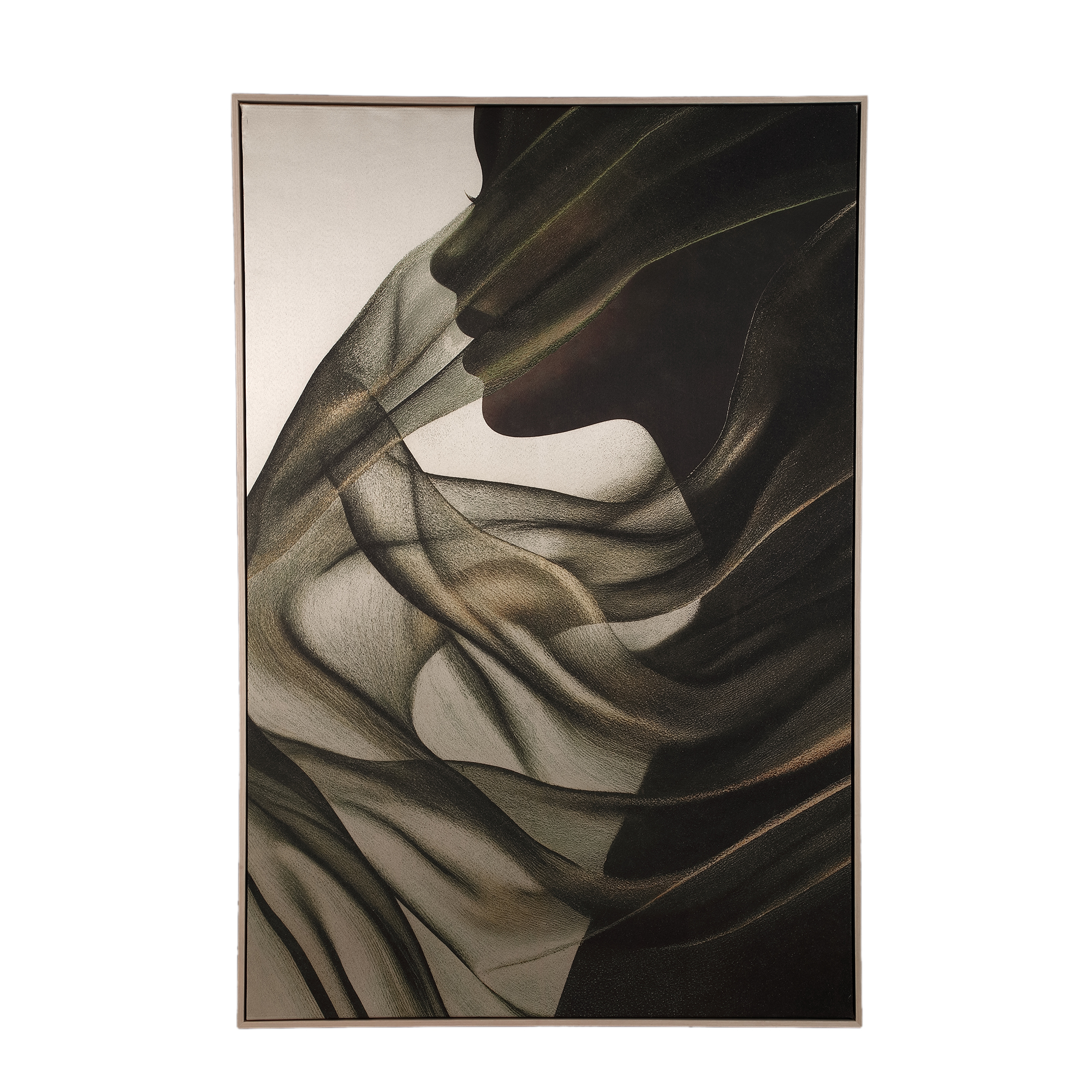 Canvas Elin donkergroen 83x123 cm