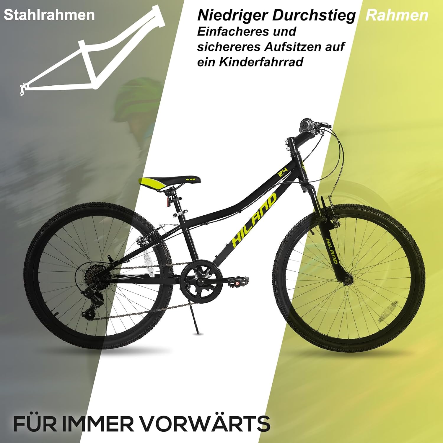 HILAND Climber Bicicletta per Bambini, 24