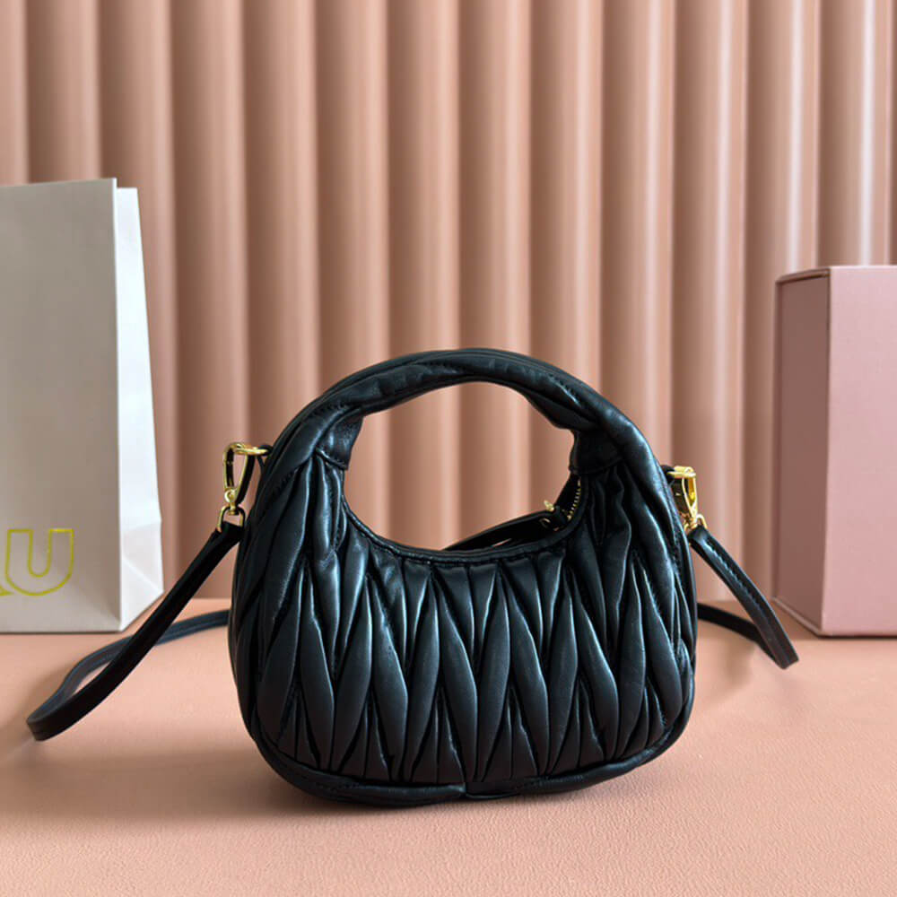 Wander matelassé nappa leather hobo mini-bag(high-end grade) - Top Club