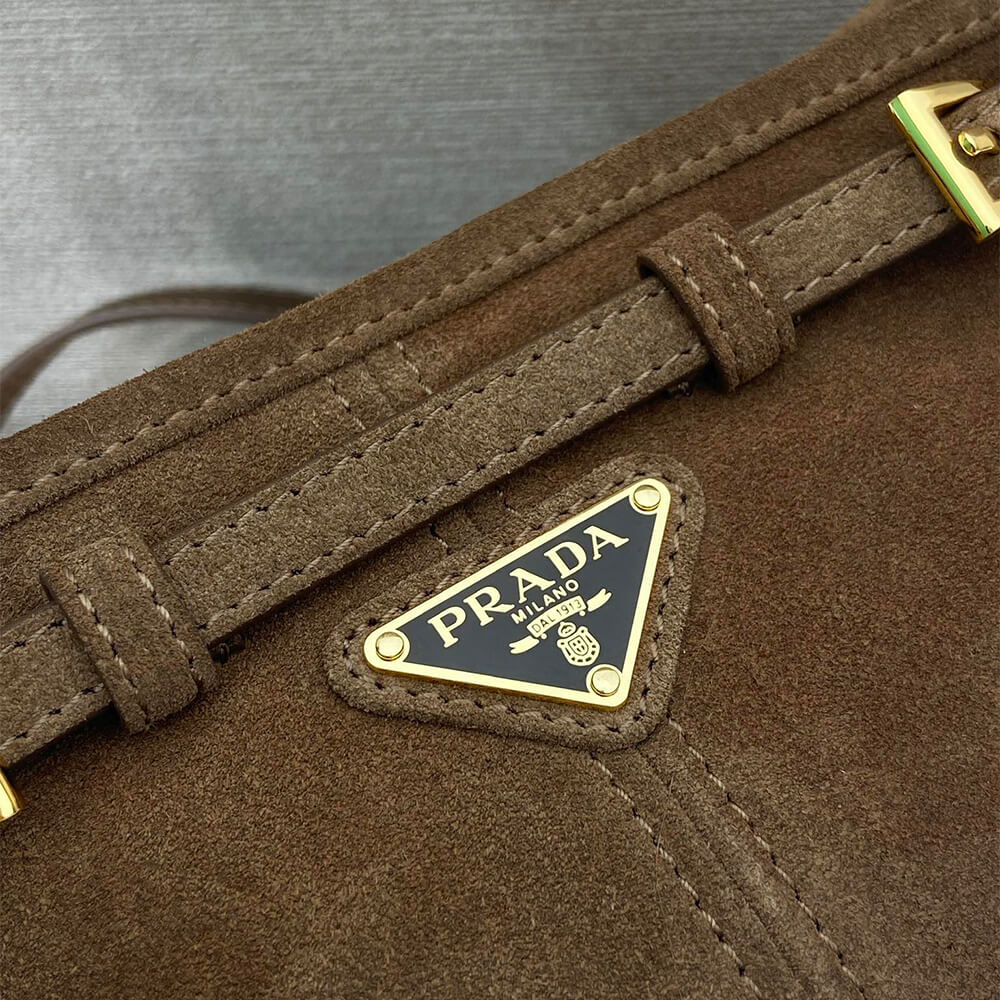 Prada Small Prada Bonnie suede shoulder bag(HIGH-END GRADE) - Top Club
