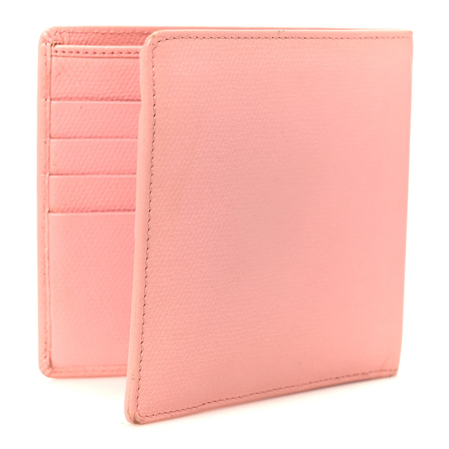 Caviar CC Button Bi-Fold Wallet Pink - Top Club