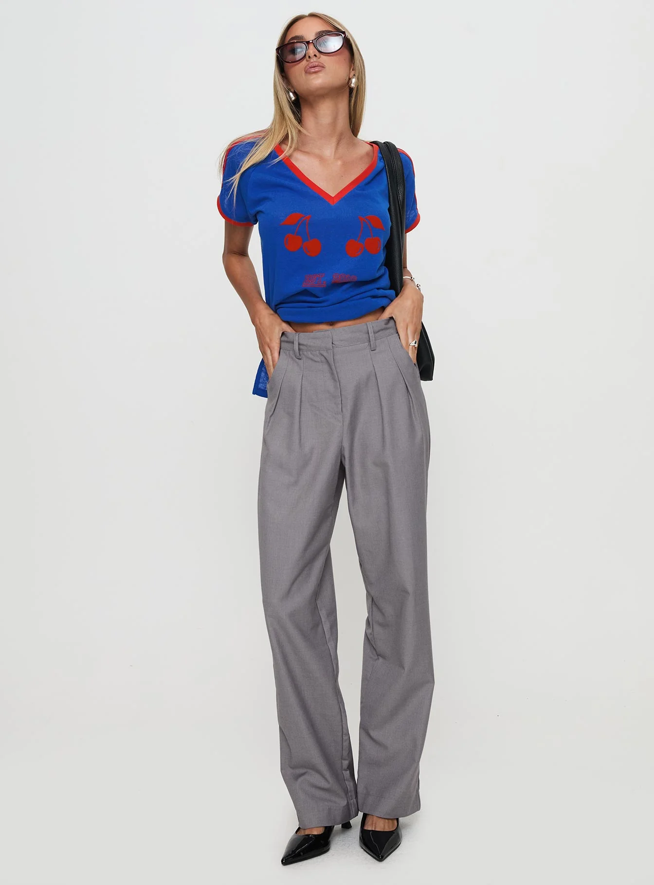 Expertise Low Rise Pleat Pant Grey