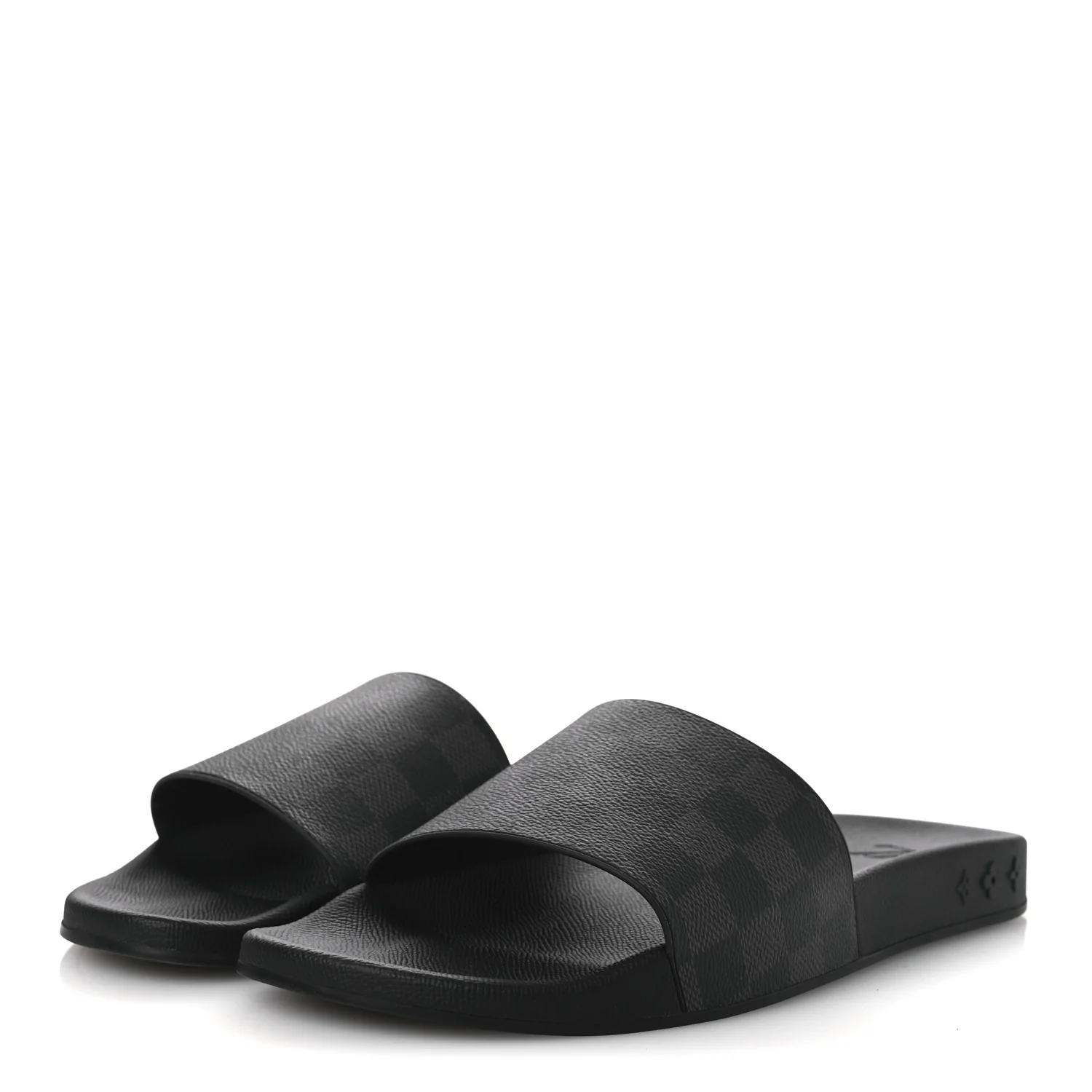 Damier Graphite Mens Waterfront Slide Sandal 9 Black - Top Club