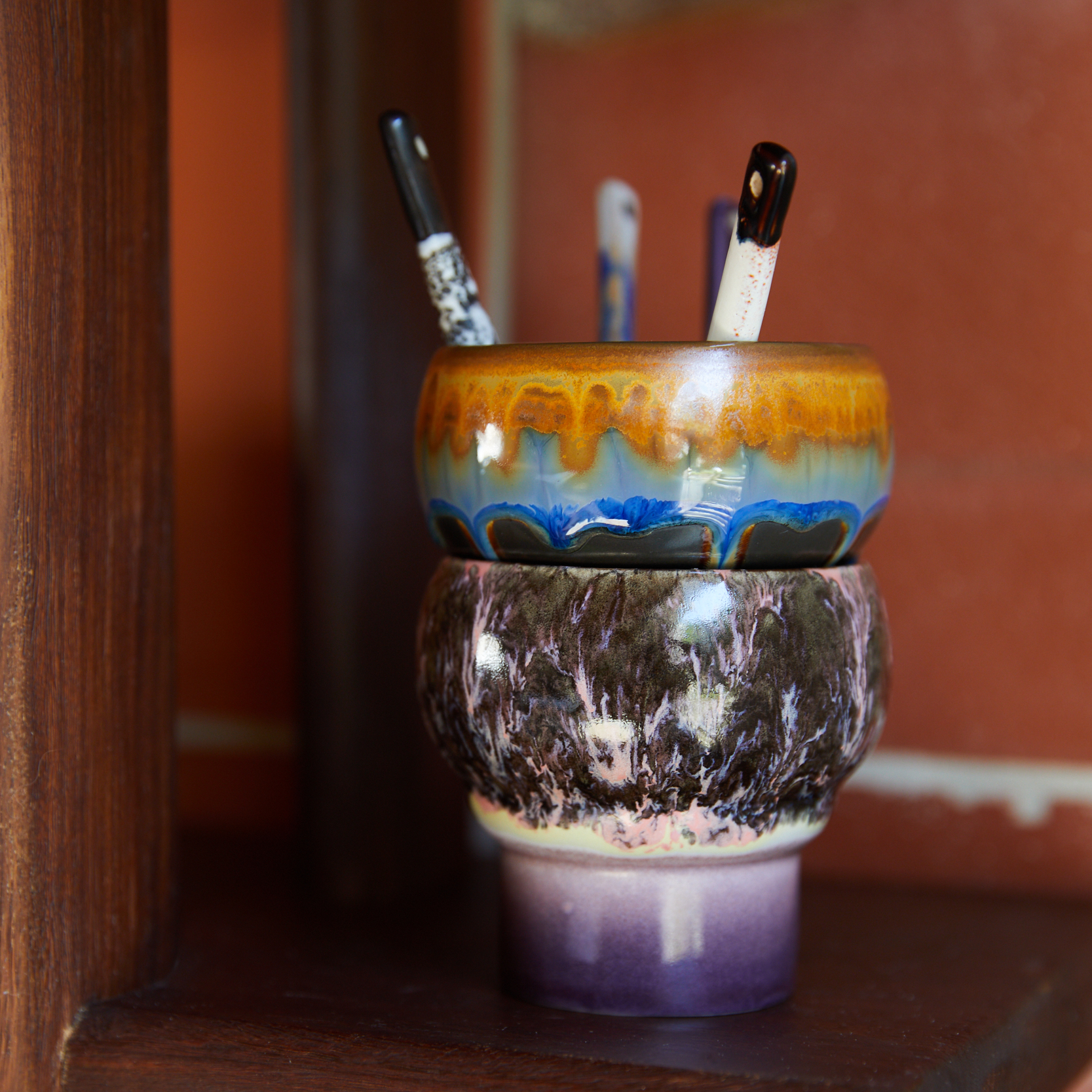 Servies 70's Ceramics Lungo Mugs Merge - set van 2