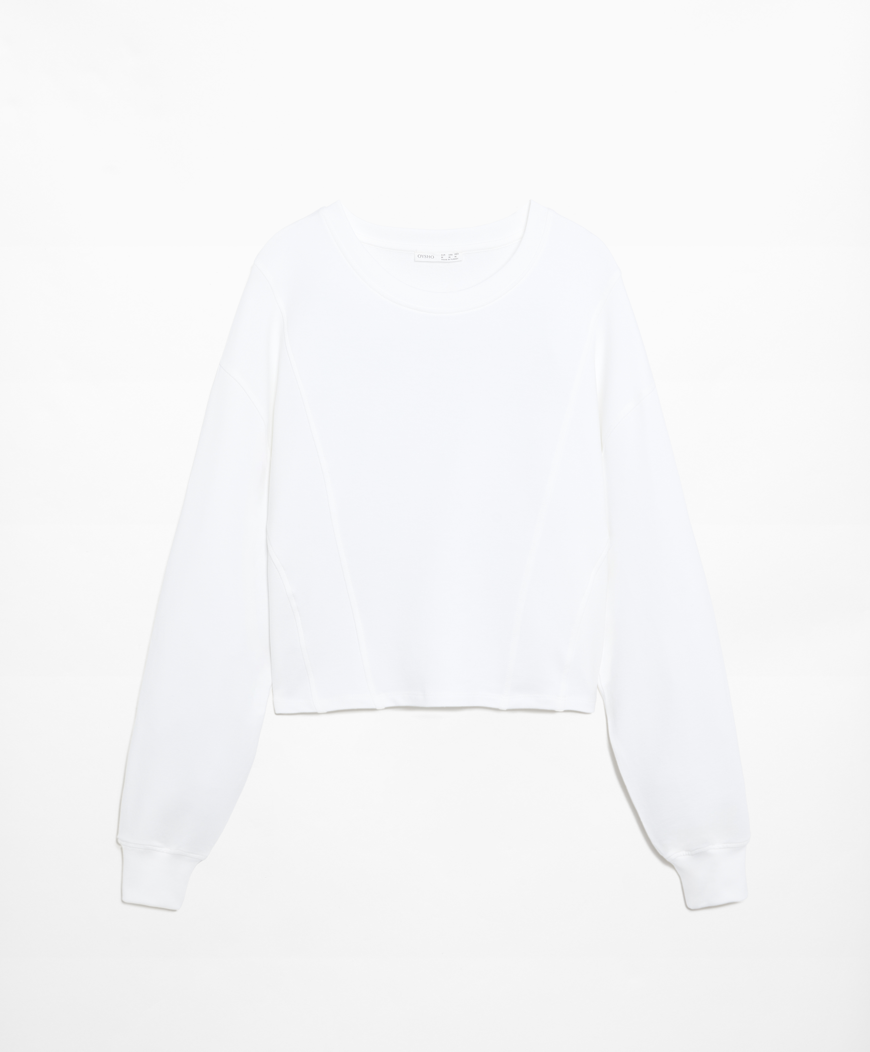 OYSHO Crop sweatshirt with cotton and modal