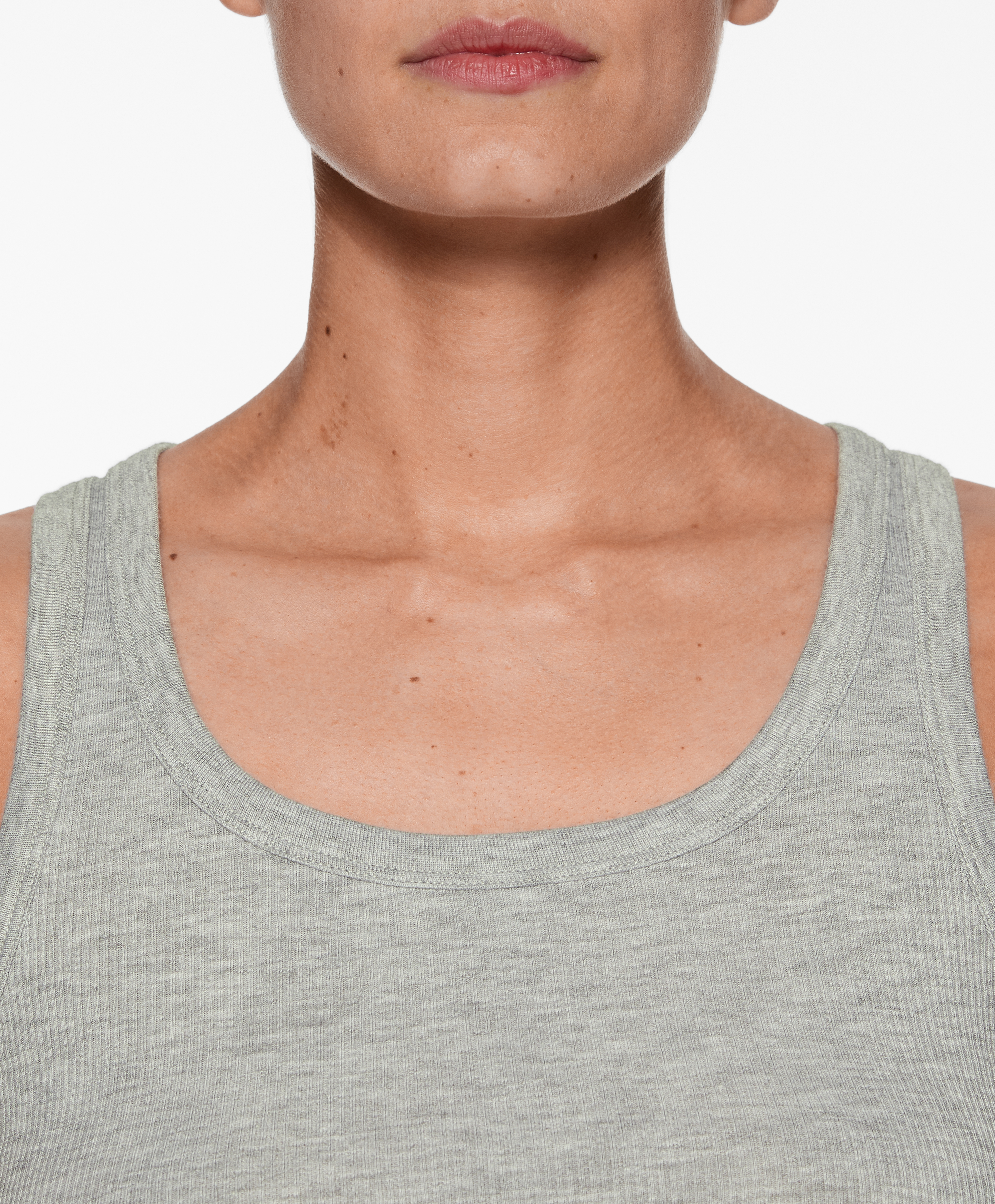 OYSHO Rib vest top with cotton and modal