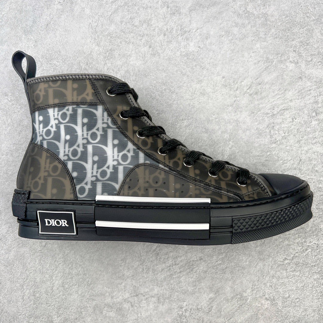 Dior 迪奥 B23 满印logo 高筒 休闲鞋 帆布鞋 运动鞋 板鞋 男鞋 女鞋 黑色 3SH118YJP_H960 - Sneaker Replica Workshop