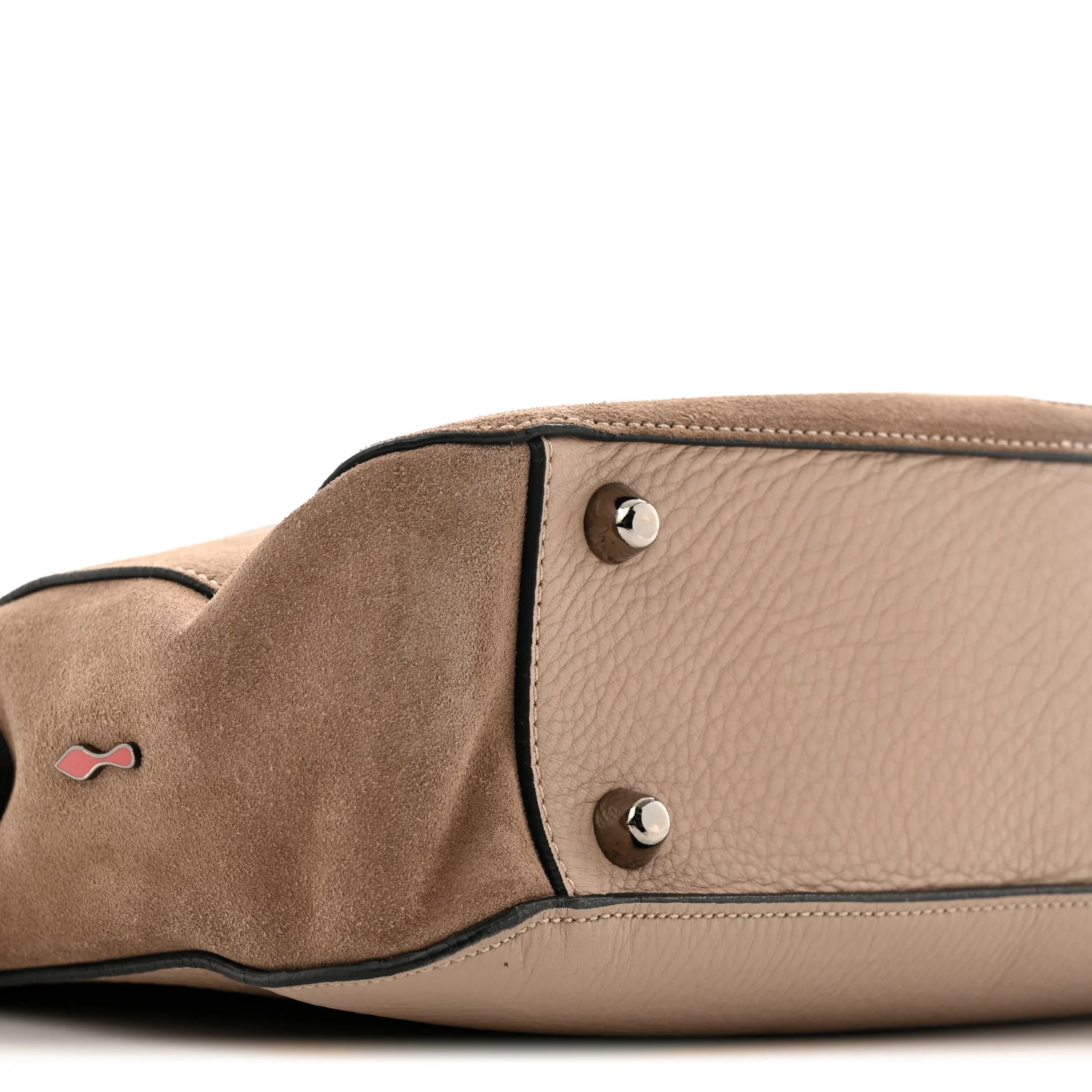 Suede Calfskin Aliosha Messenger Cappuccino Black - Top Club