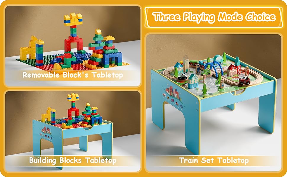 wooden train table