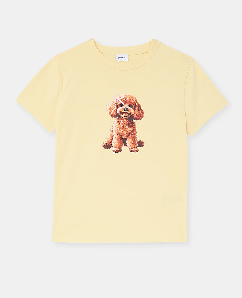 Pimkie T-shirt ajusté avec print chien + nœud cousu