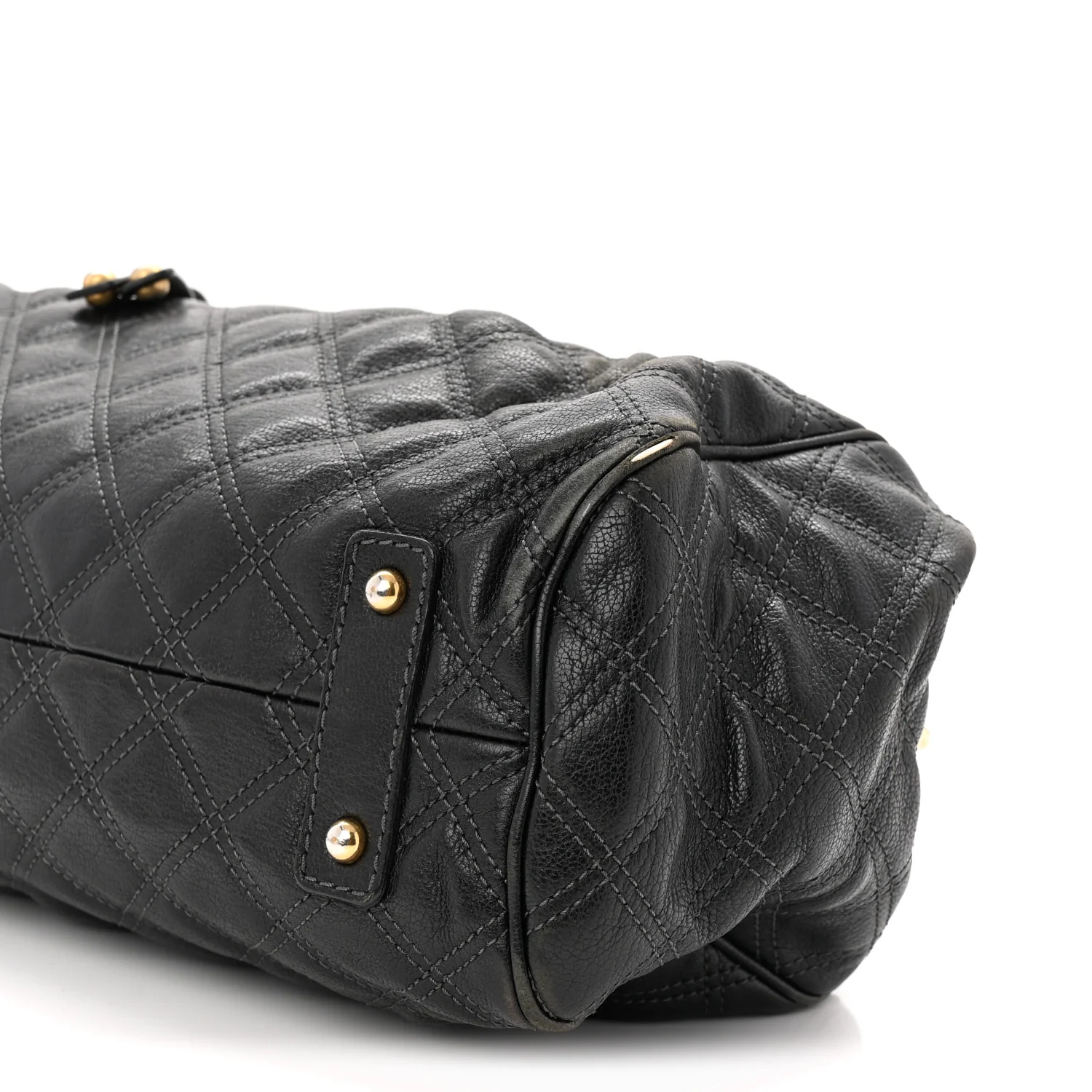 Calfskin Quilted Stam Black - Top Club