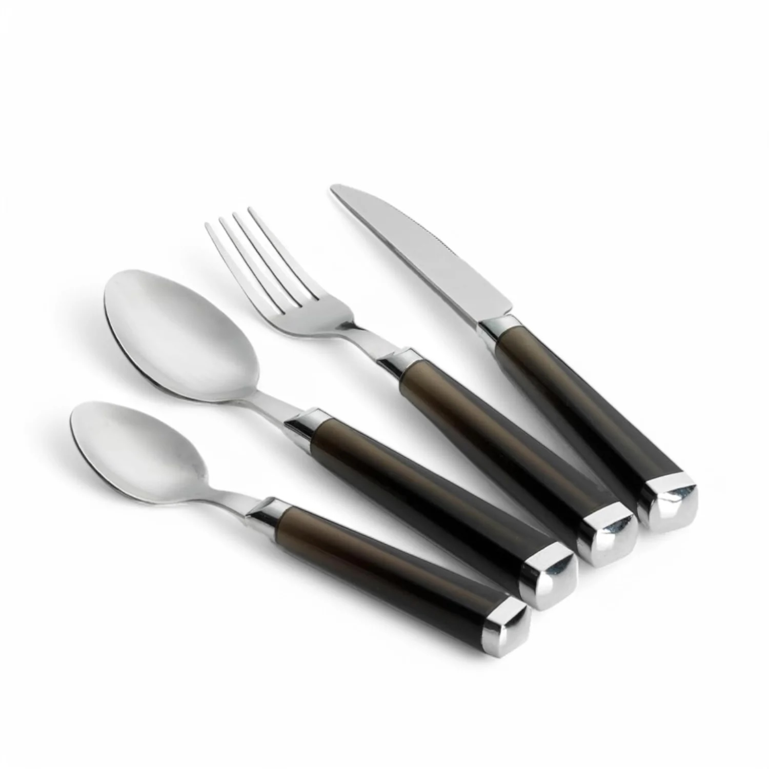 Bestekset rvs zwart handvat - set van 16