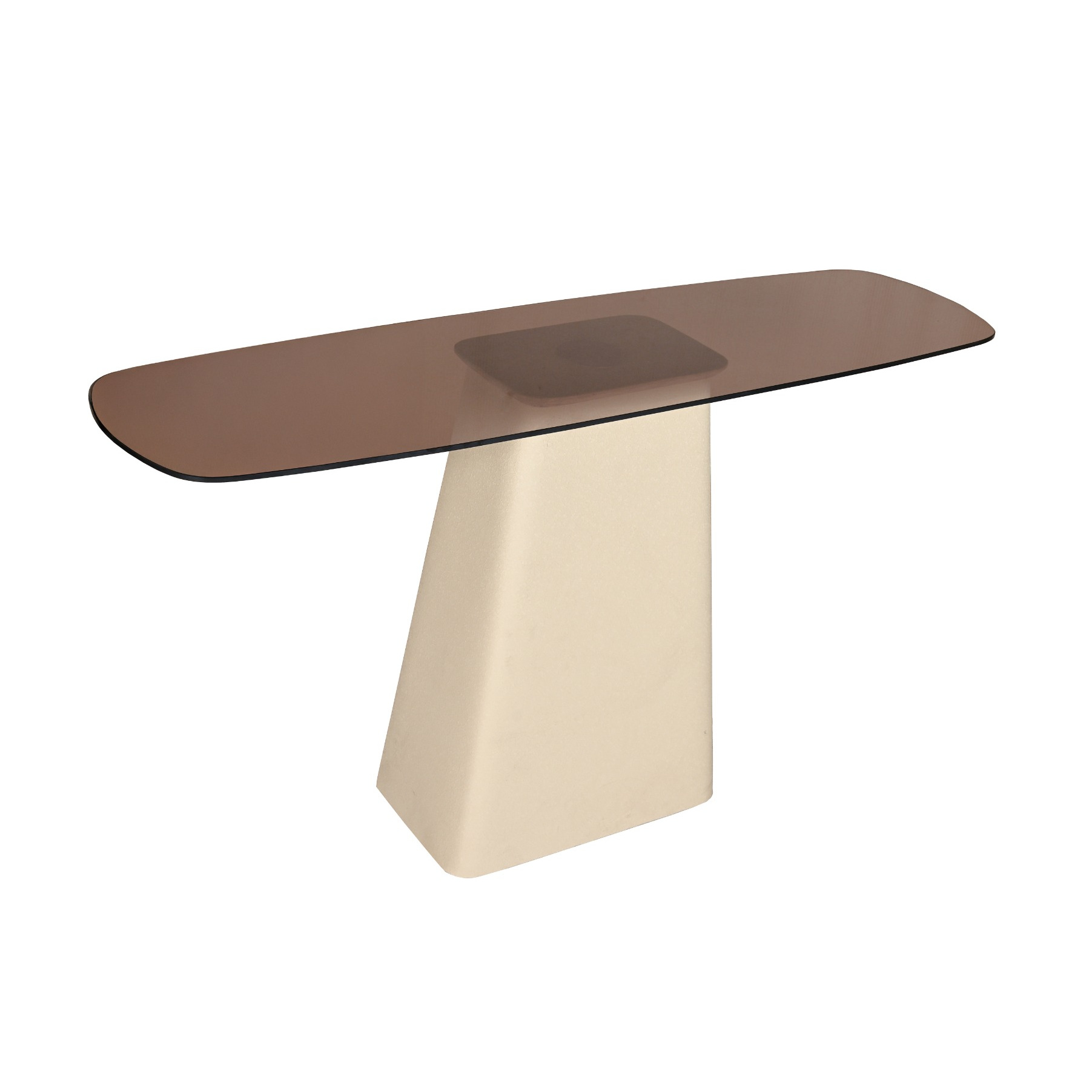 Console Milan glas 140 cm beige