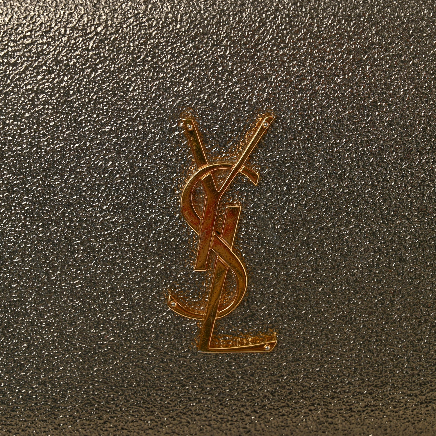 Grained Metallic Calfskin Monogram Chain Wallet Bronze - Top Club