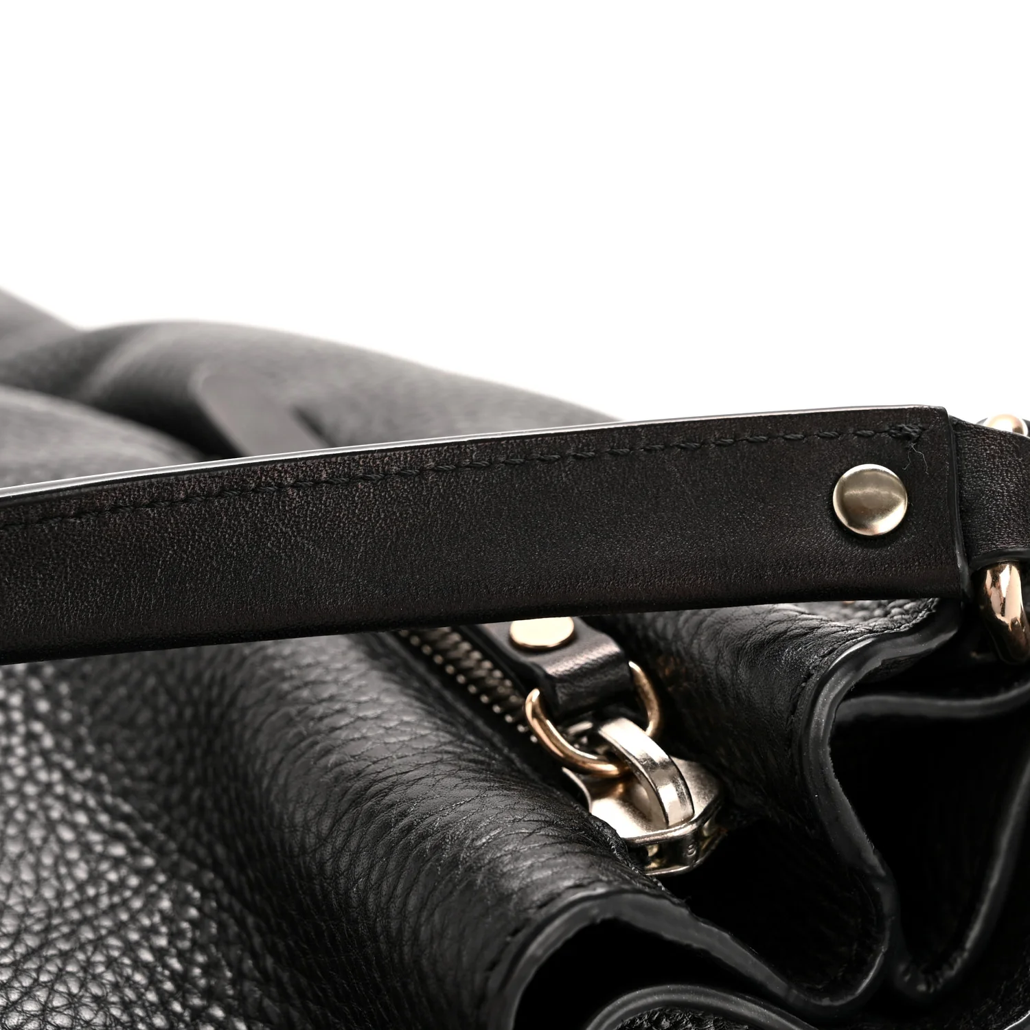 Grainy Calfskin House Check Medium Maidstone Black - Top Club