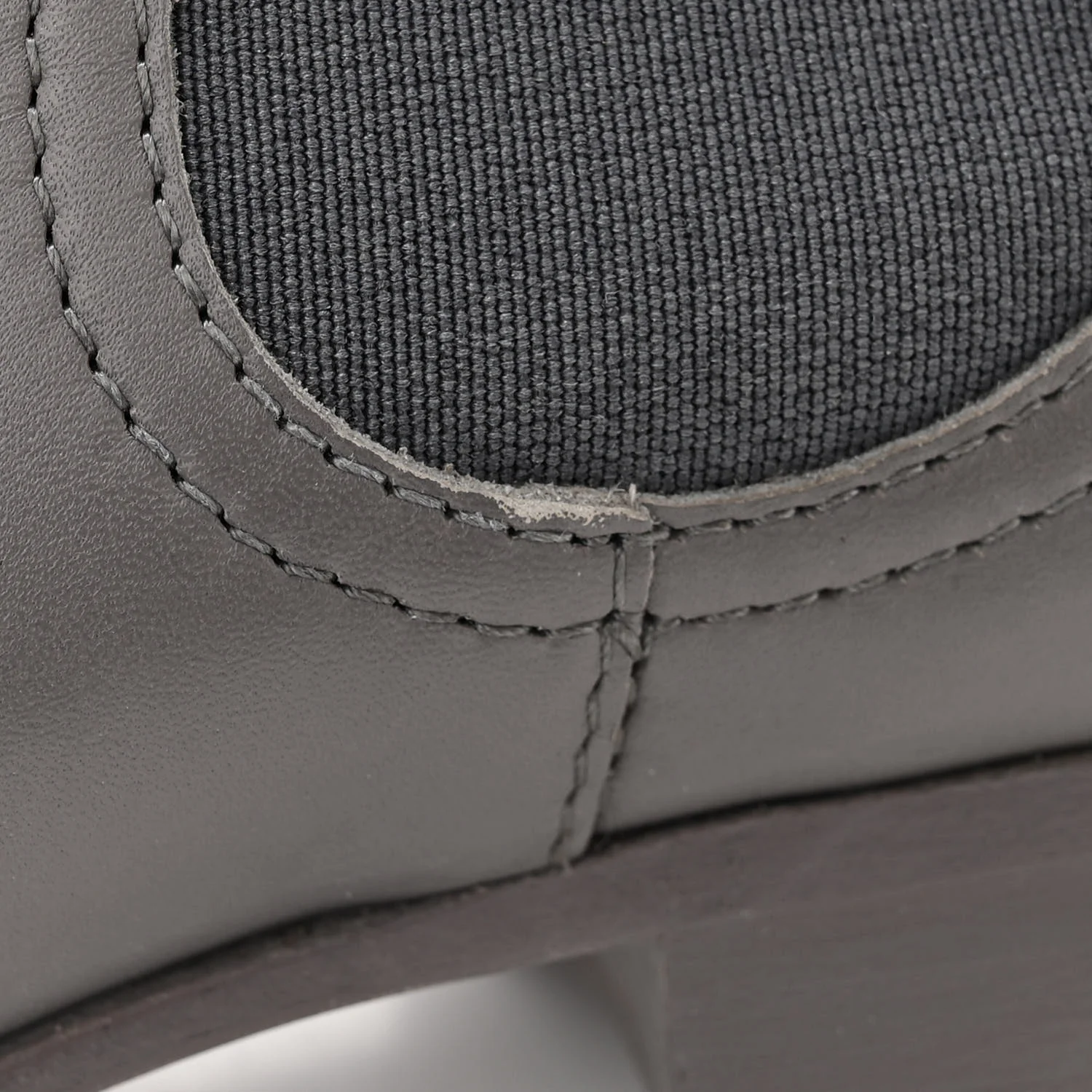 Calfskin Elastic Short Boots 36.5 Grey - Top Club