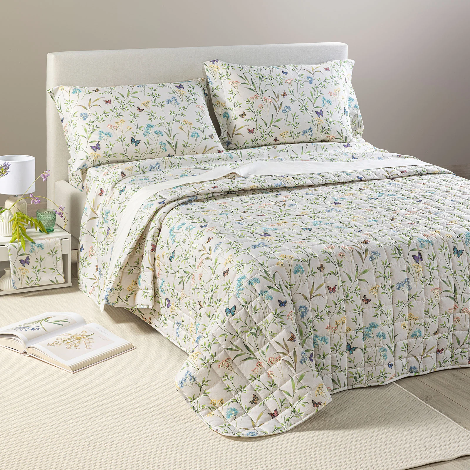 Copriletto Trapuntato In Percalle Armonie Matrimoniale Unica Primanatura