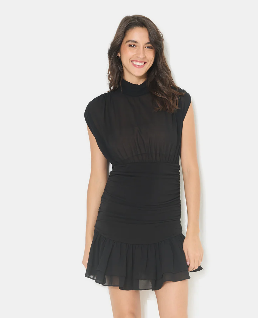 Pimkie Robe courte avec fronces et volants