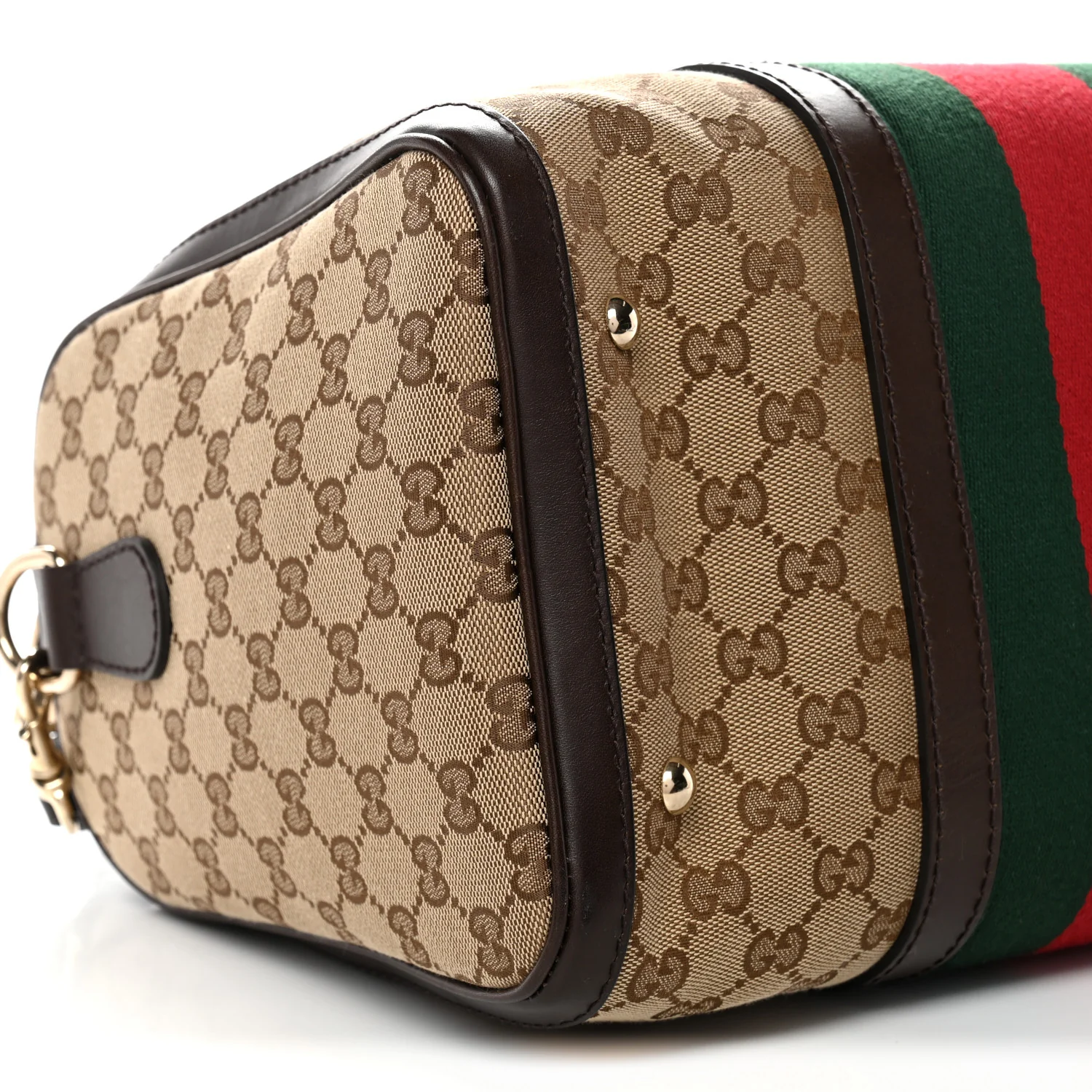 Monogram Vintage Web Medium Boston Dark Brown - Top Club