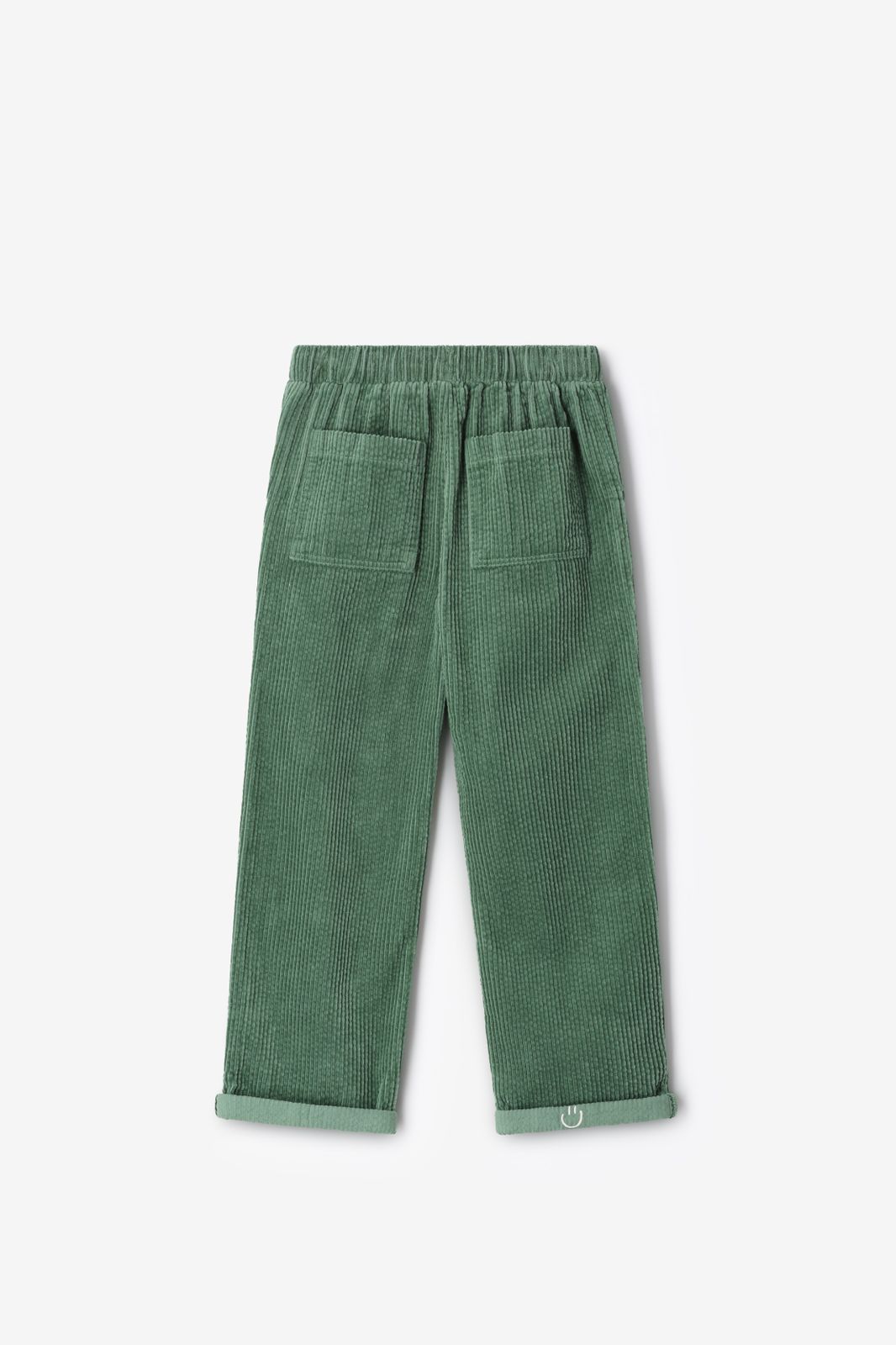 Groene corduroy pull on broek