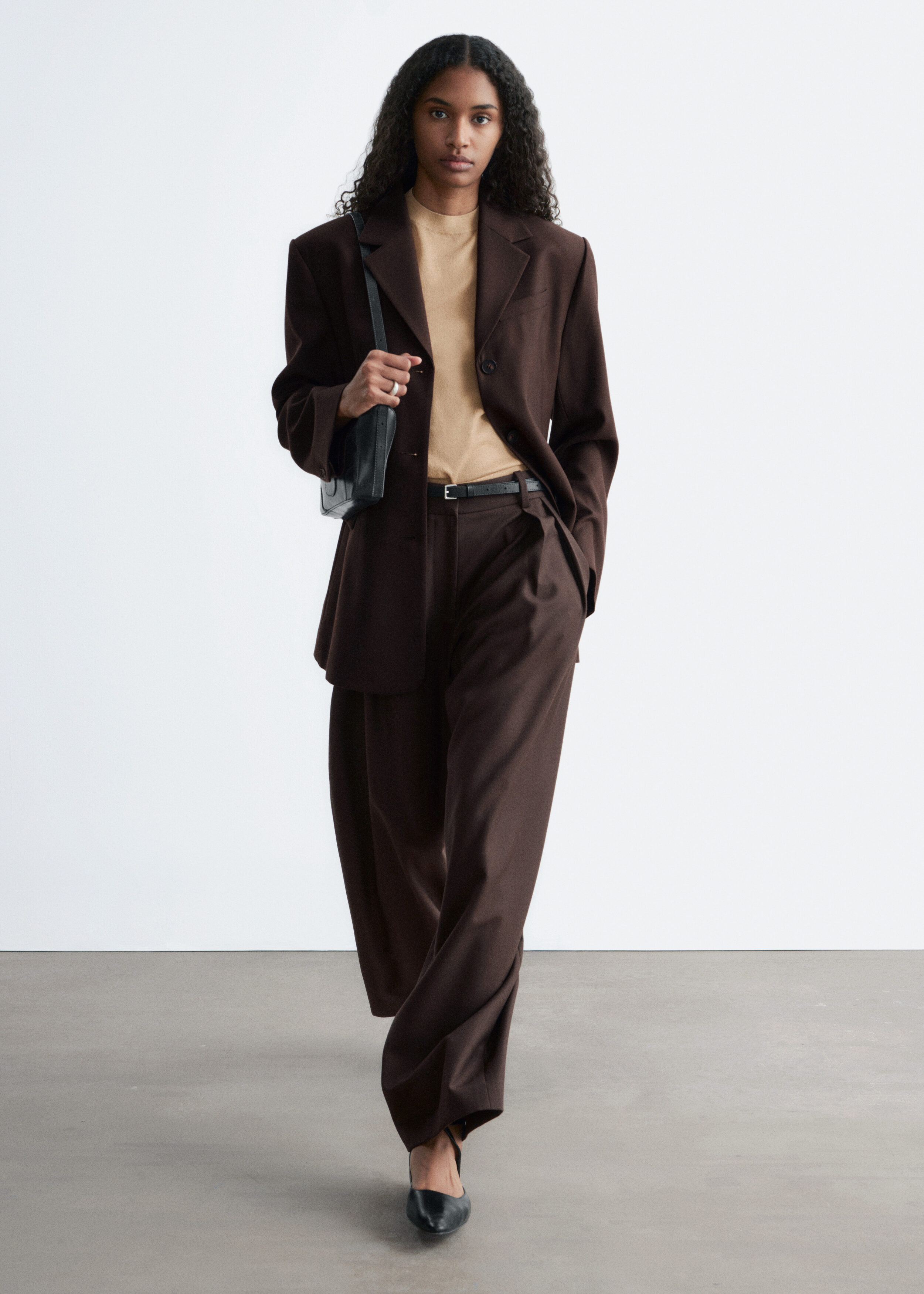 & Other Stories WOOL-BLEND TAILORED TROUSERS