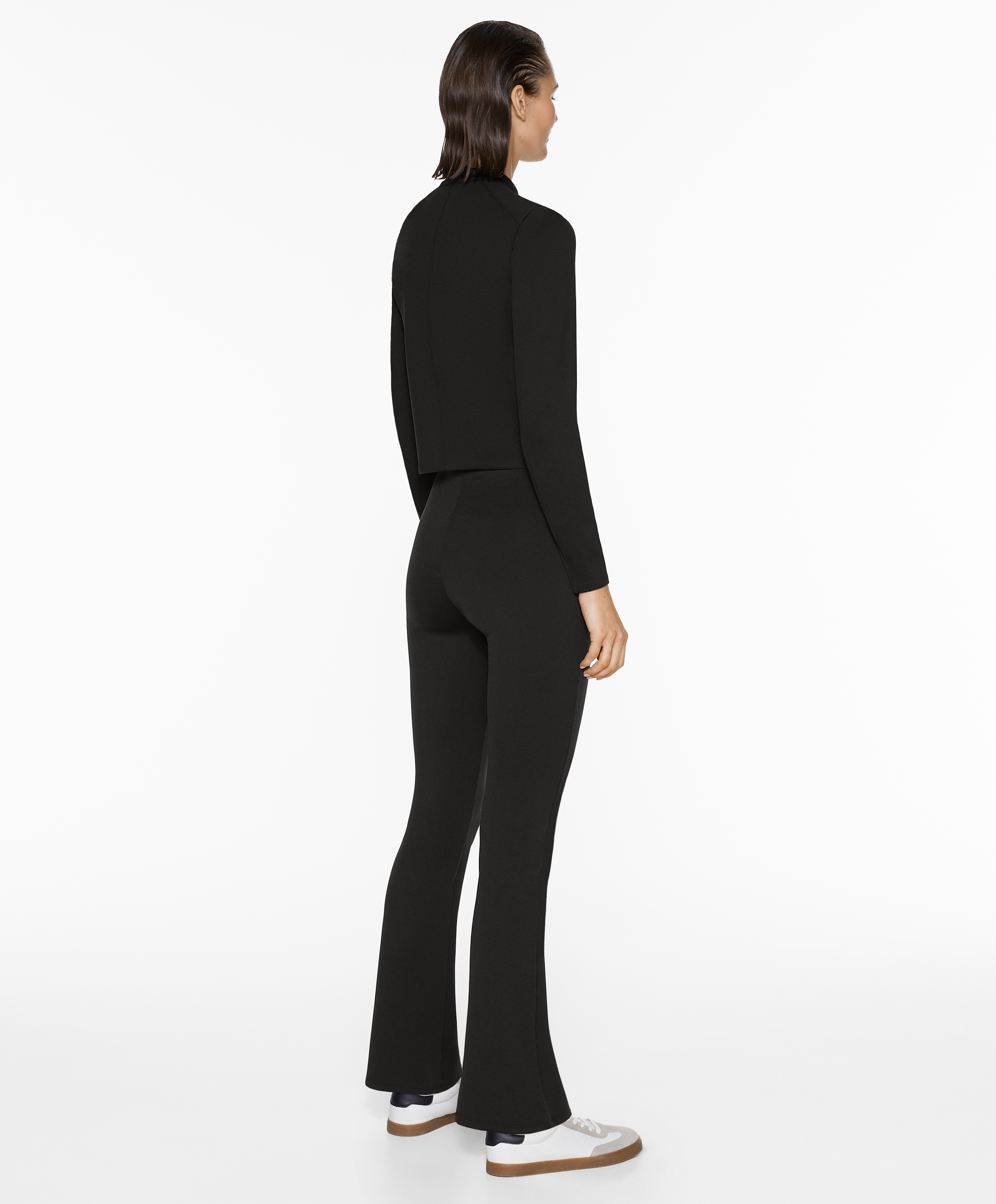 OYSHO Neoprene-effect flare trousers