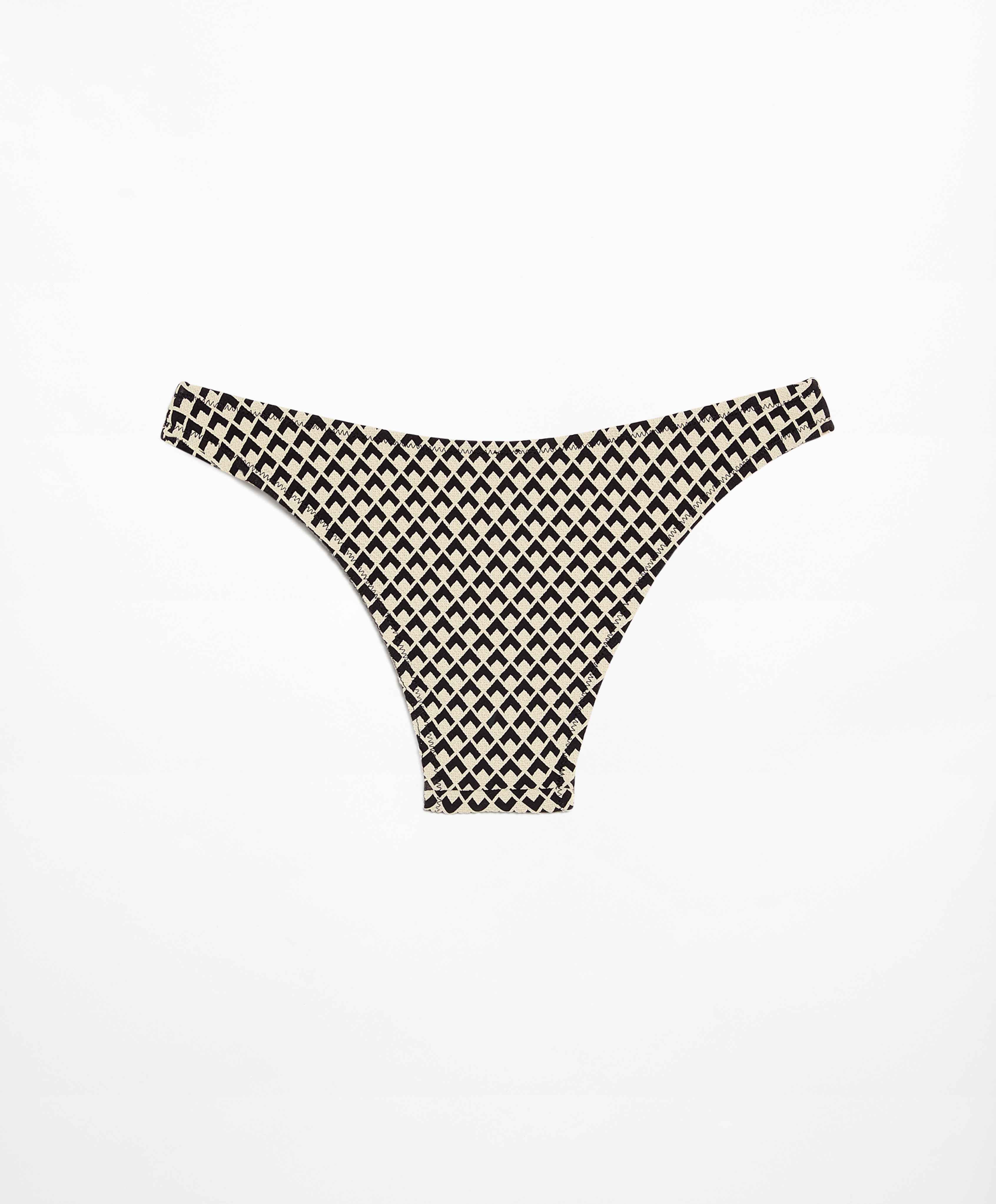 OYSHO Geometric jacquard medium-coverage U-cut bikini briefs