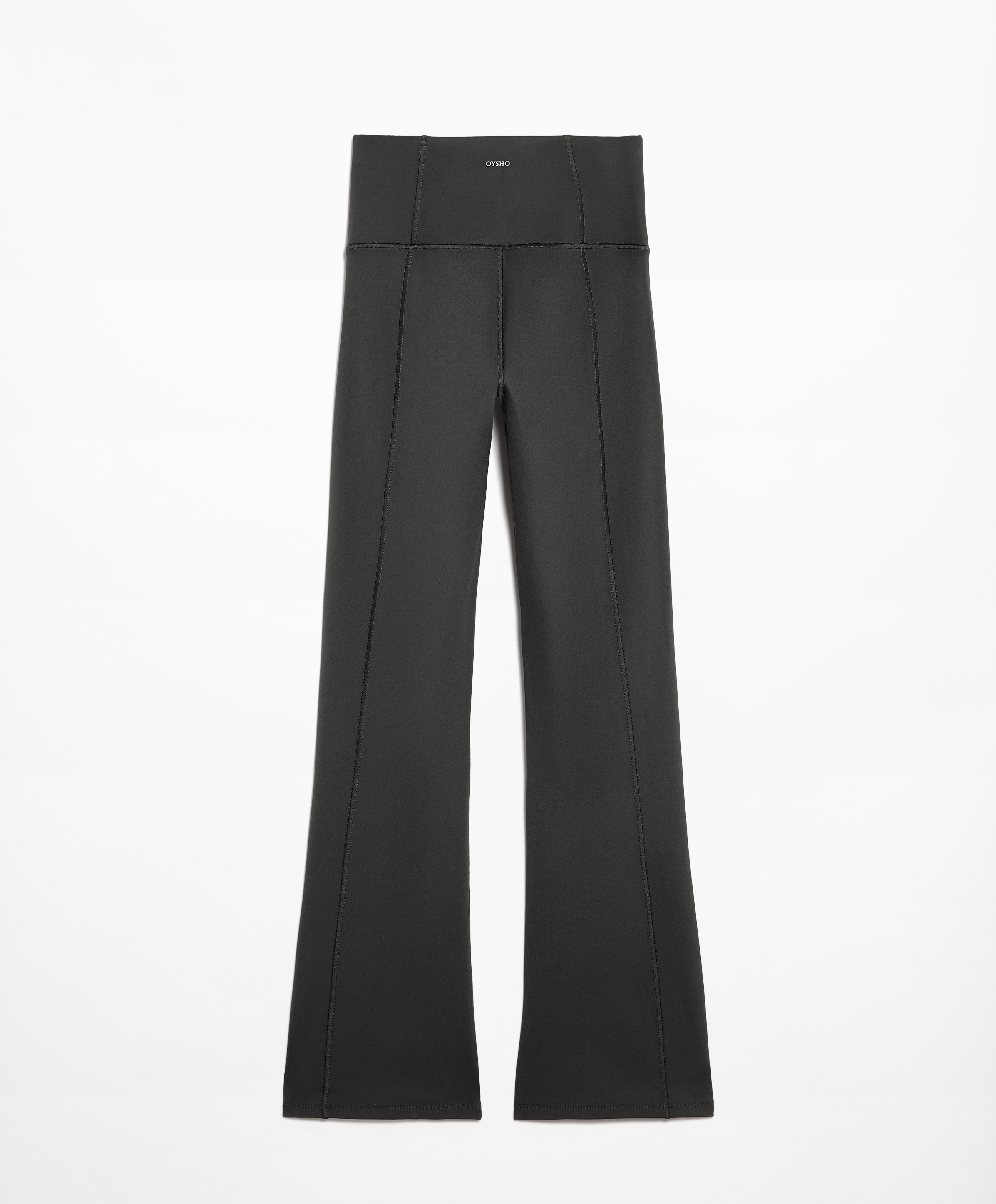 OYSHO Comfortlux super-high-rise flare trousers with overlocking detail