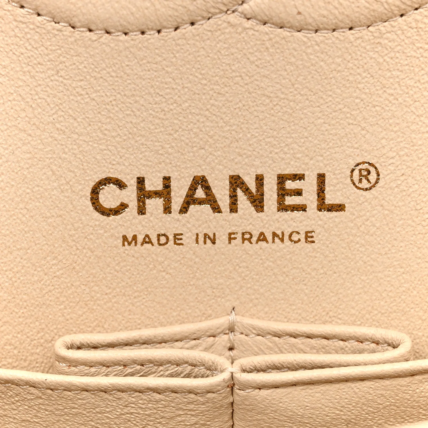 Caviar Quilted Medium Double Flap Light Beige - Top Club