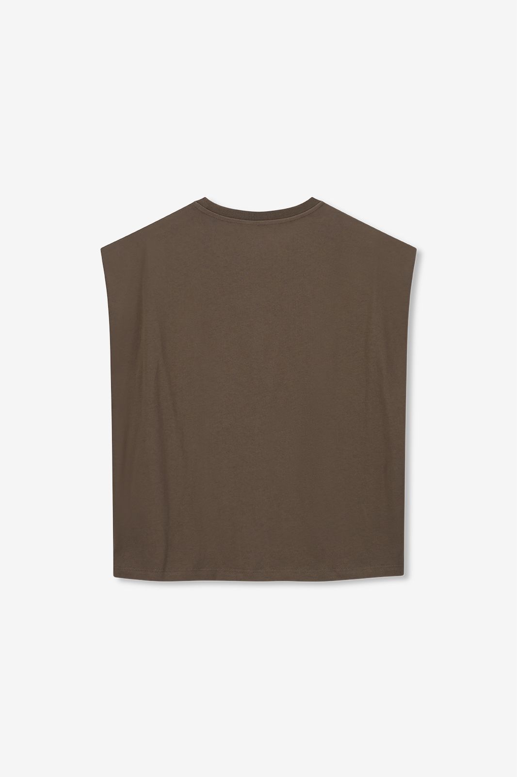 Donkergroen mouwloos T-shirt