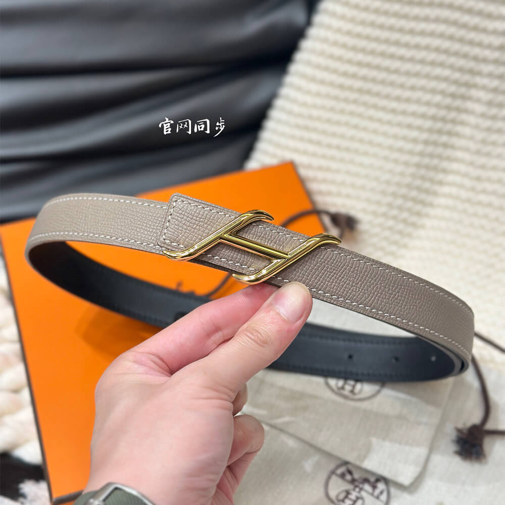 HDN belt buckle   Reversible leather strap 24 mm - Top Club