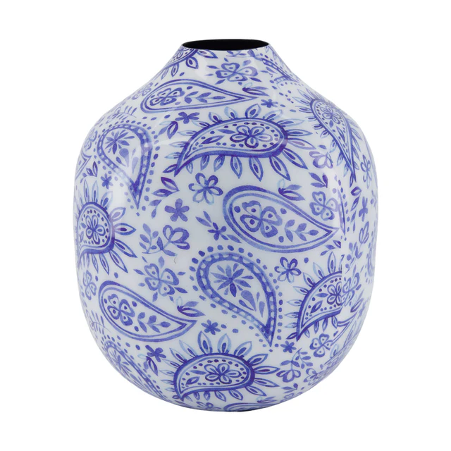 Flesvaas Paisley Blauw #2