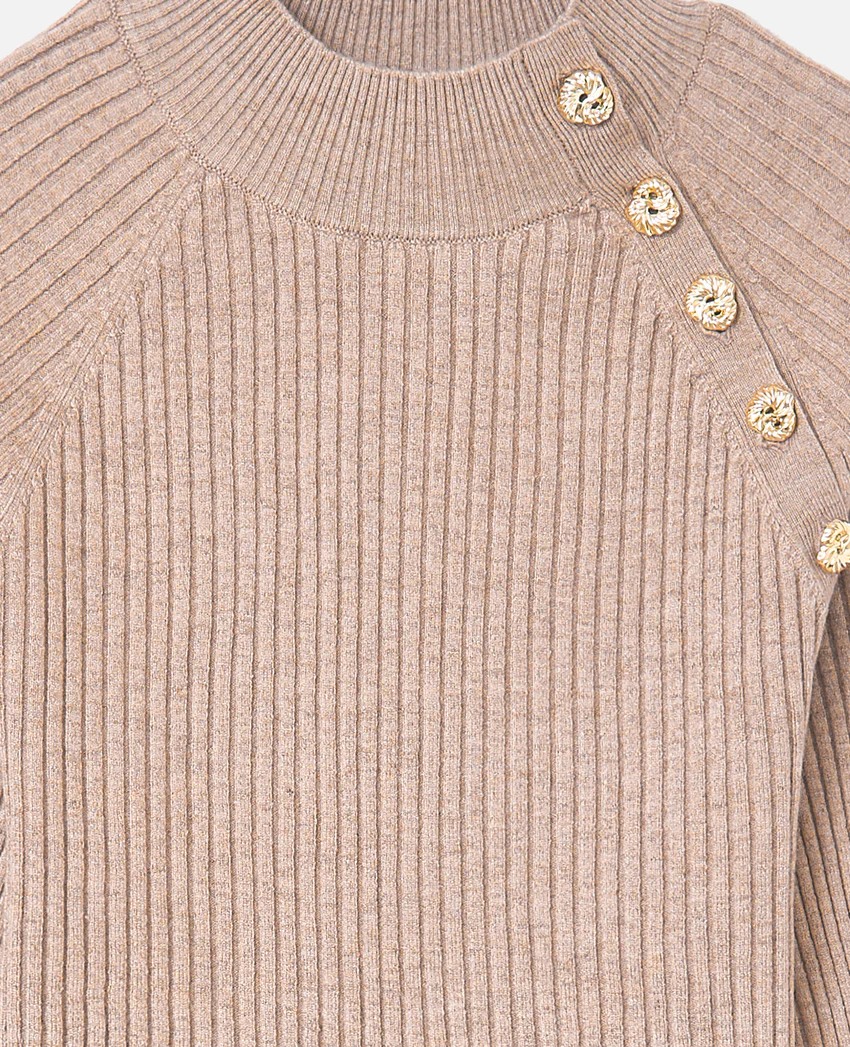 Pimkie Pull moulant en maille côtelée avec boutons