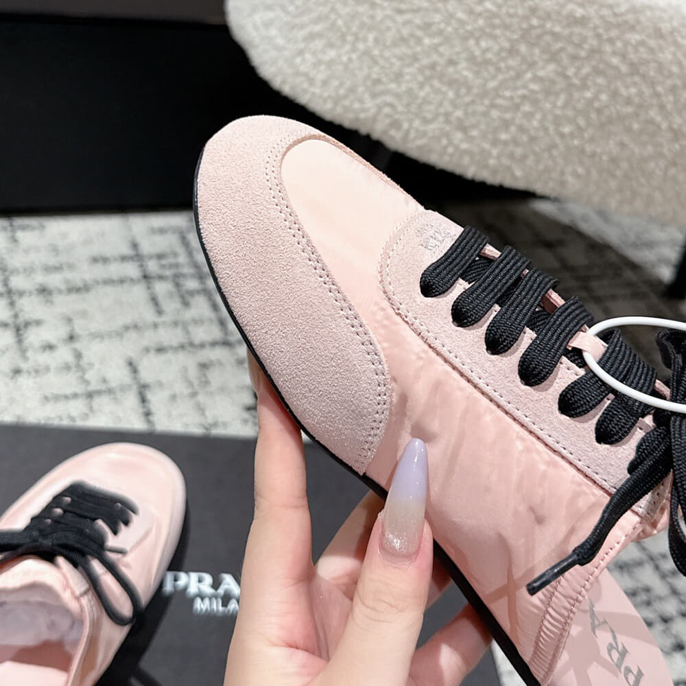 PRADA Collapse Re-Nylon and suede mules - Top Club
