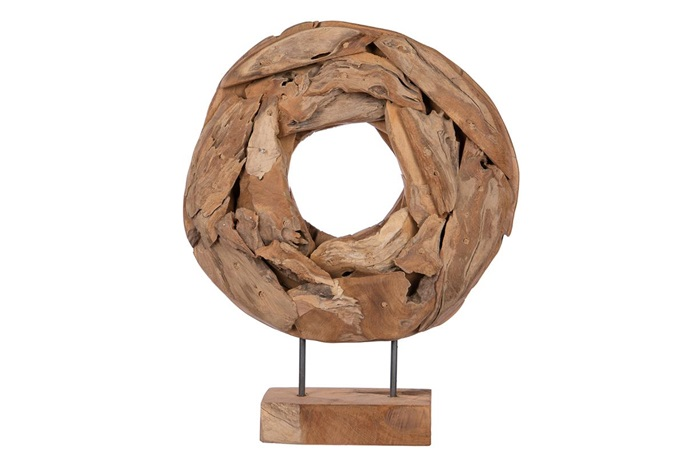 Statue round teak