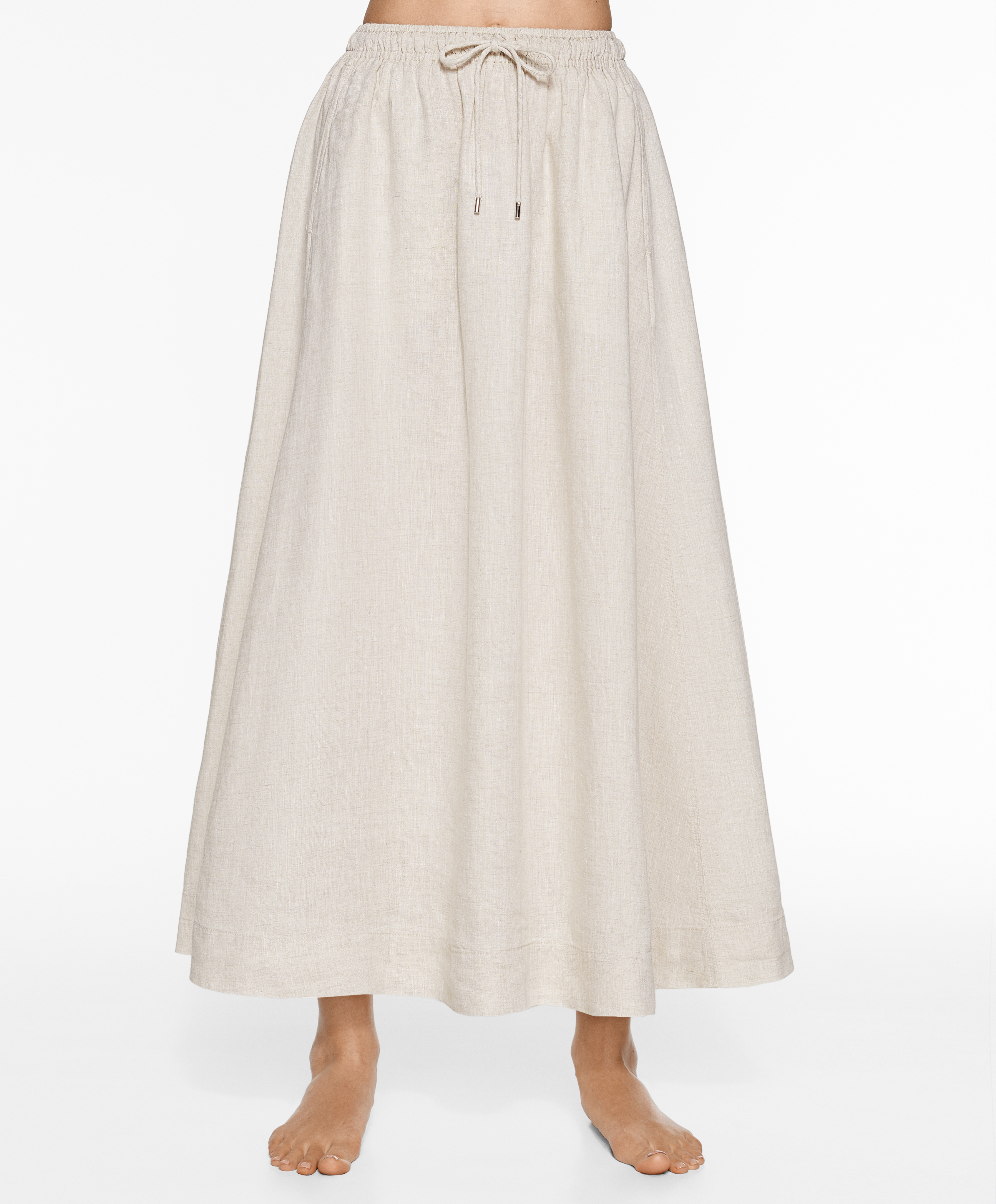 OYSHO Long 100% linen skirt