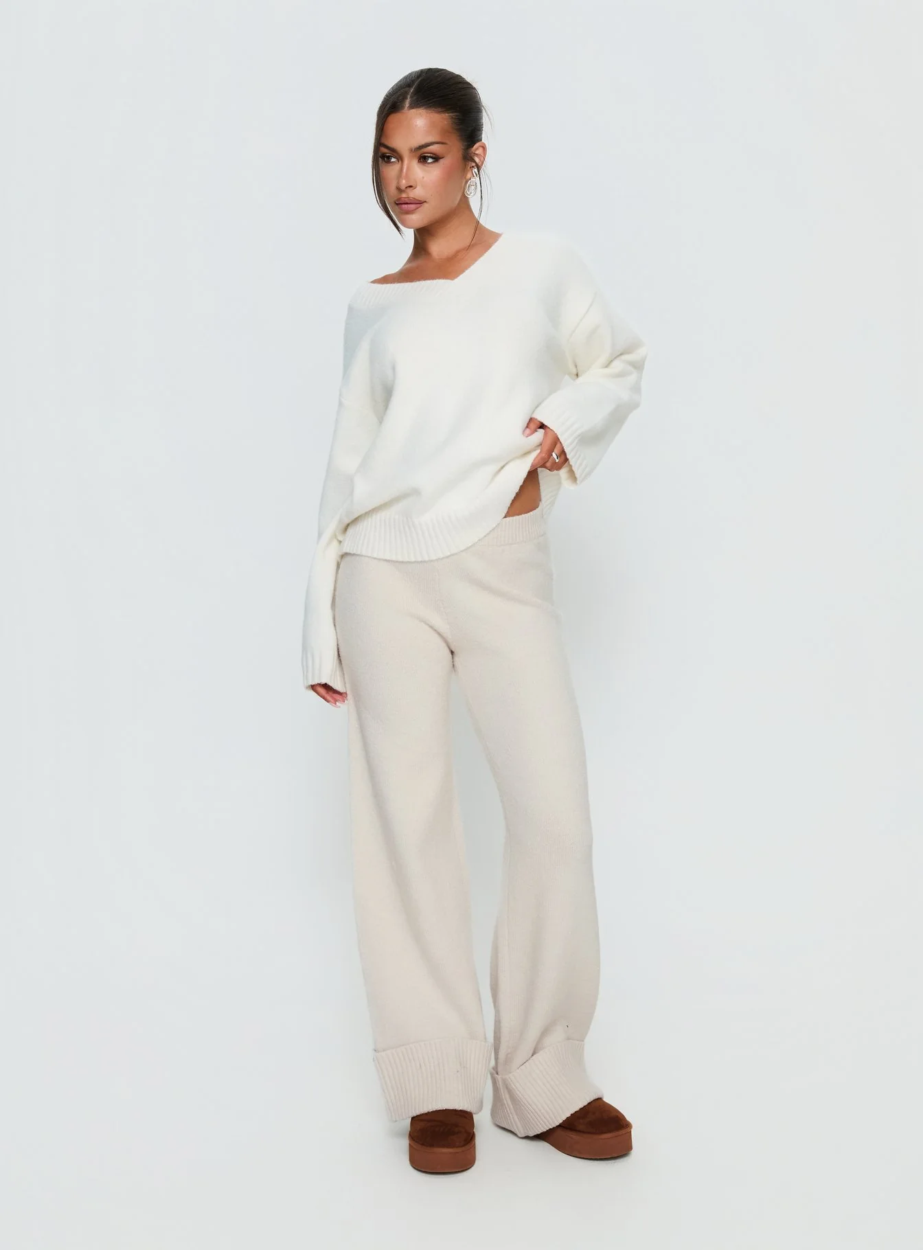 Shinead Cuffed Pants White