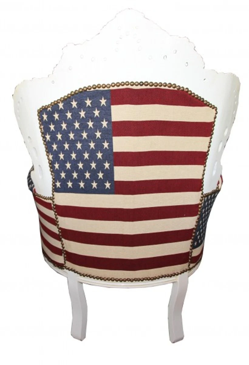 Barock Sessel King USA Design / Creme 85 x 85 x H. 120 cm - USA Barock Sessel