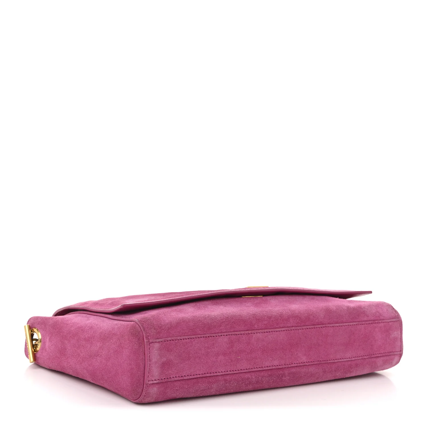 Smooth Calfskin Suede Medium Reversible Monogram Kate Satchel Rose Rubis - Top Club